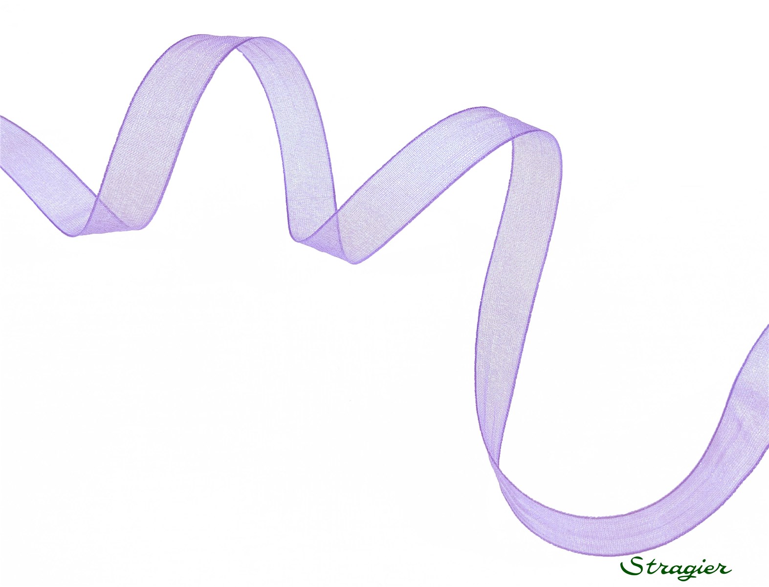 Organza Ribbon - Plain - Parme - 10 mm