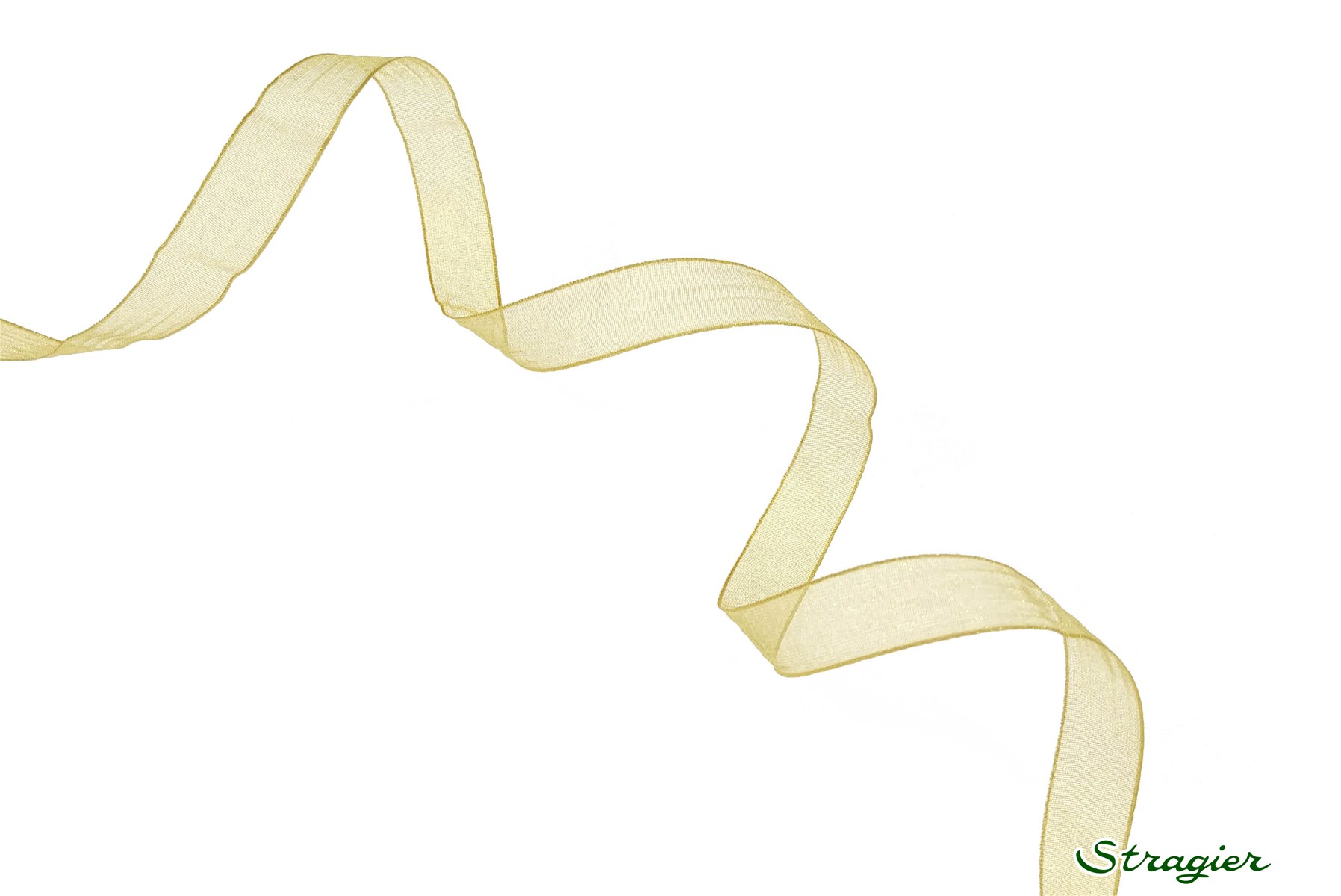 Organza Ribbon - Plain - Gold - 10 mm