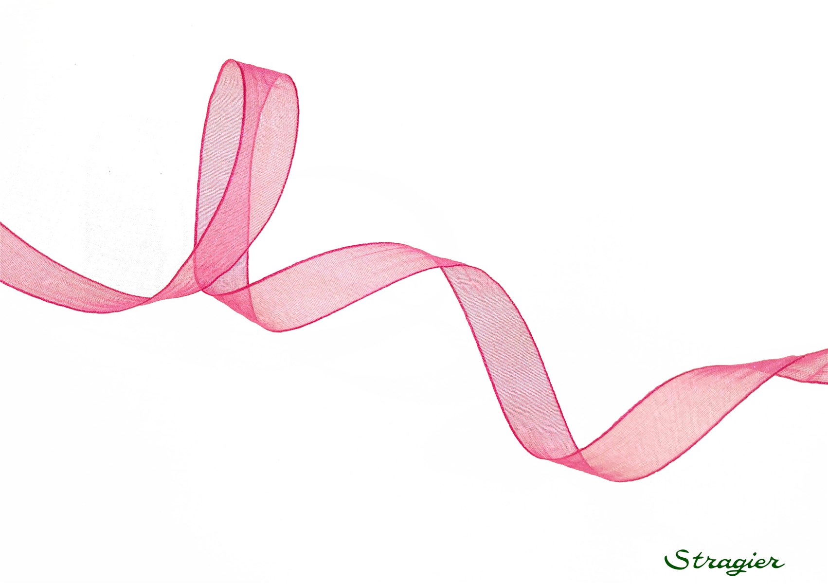 Organza Ribbon - Plain - Fuchsia - 10 mm