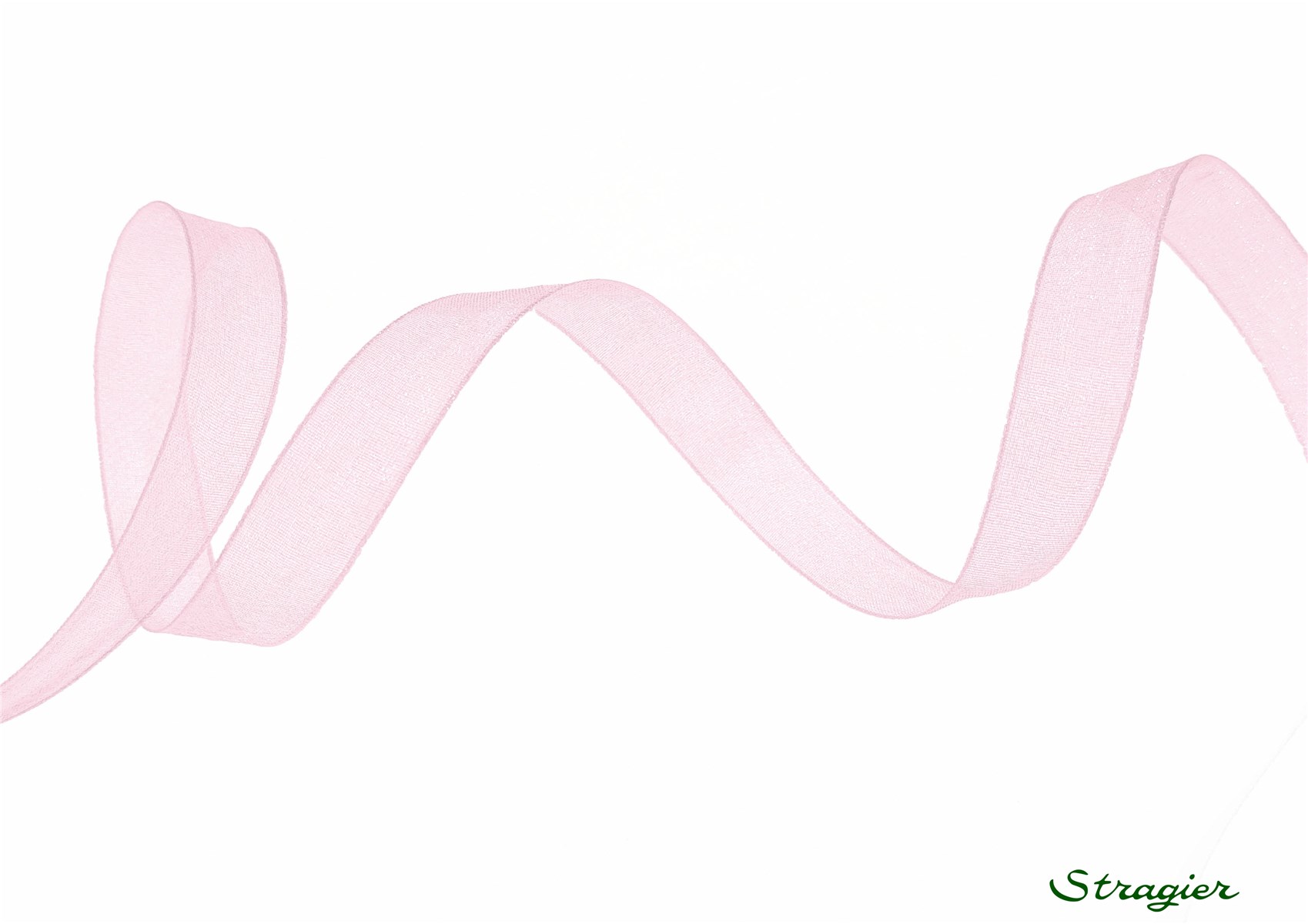 Organza Ribbon - Plain - Rose Pastel - 10 mm