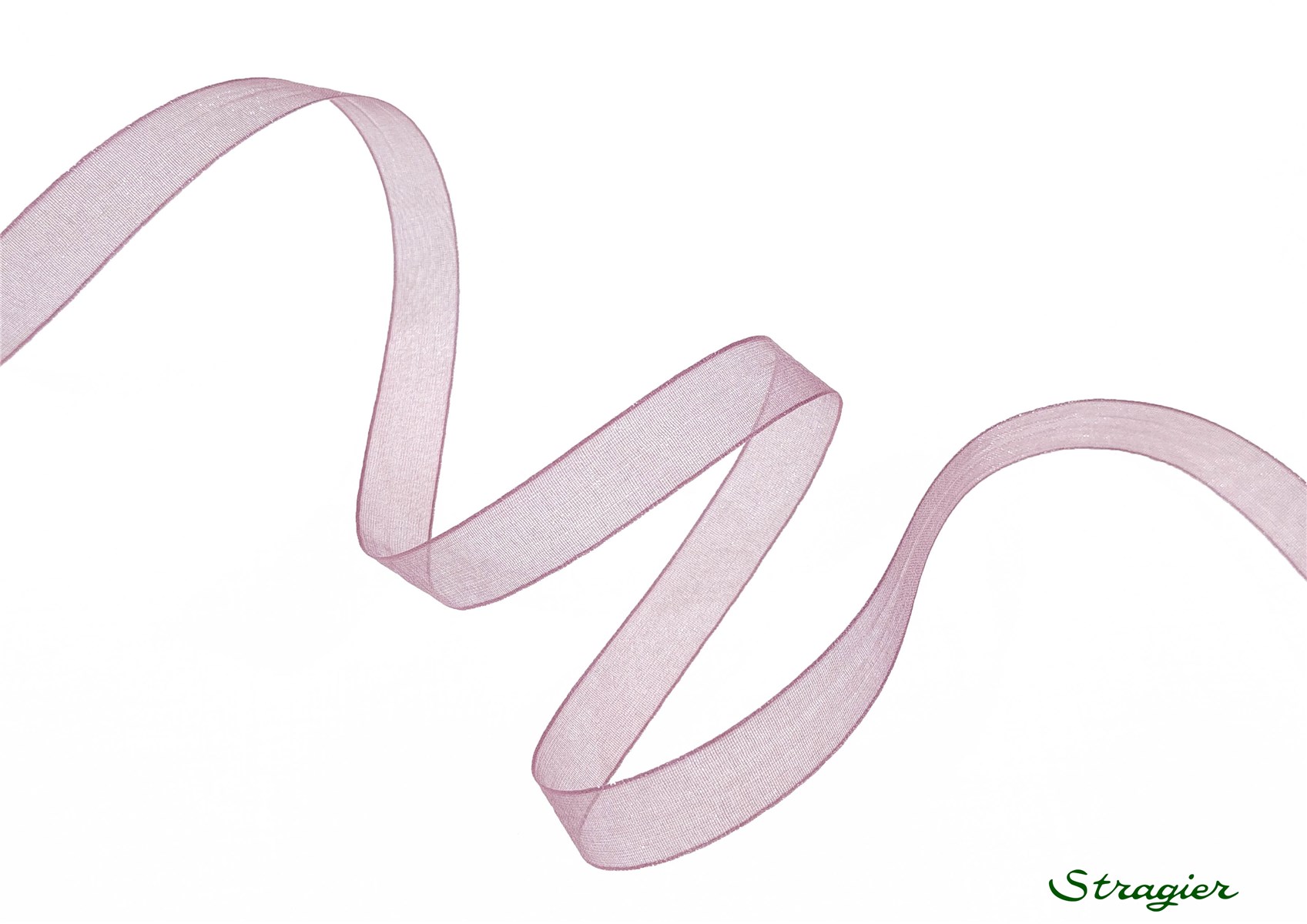 Ruban Mousseline - Uni - Vieux Rose - 10 mm