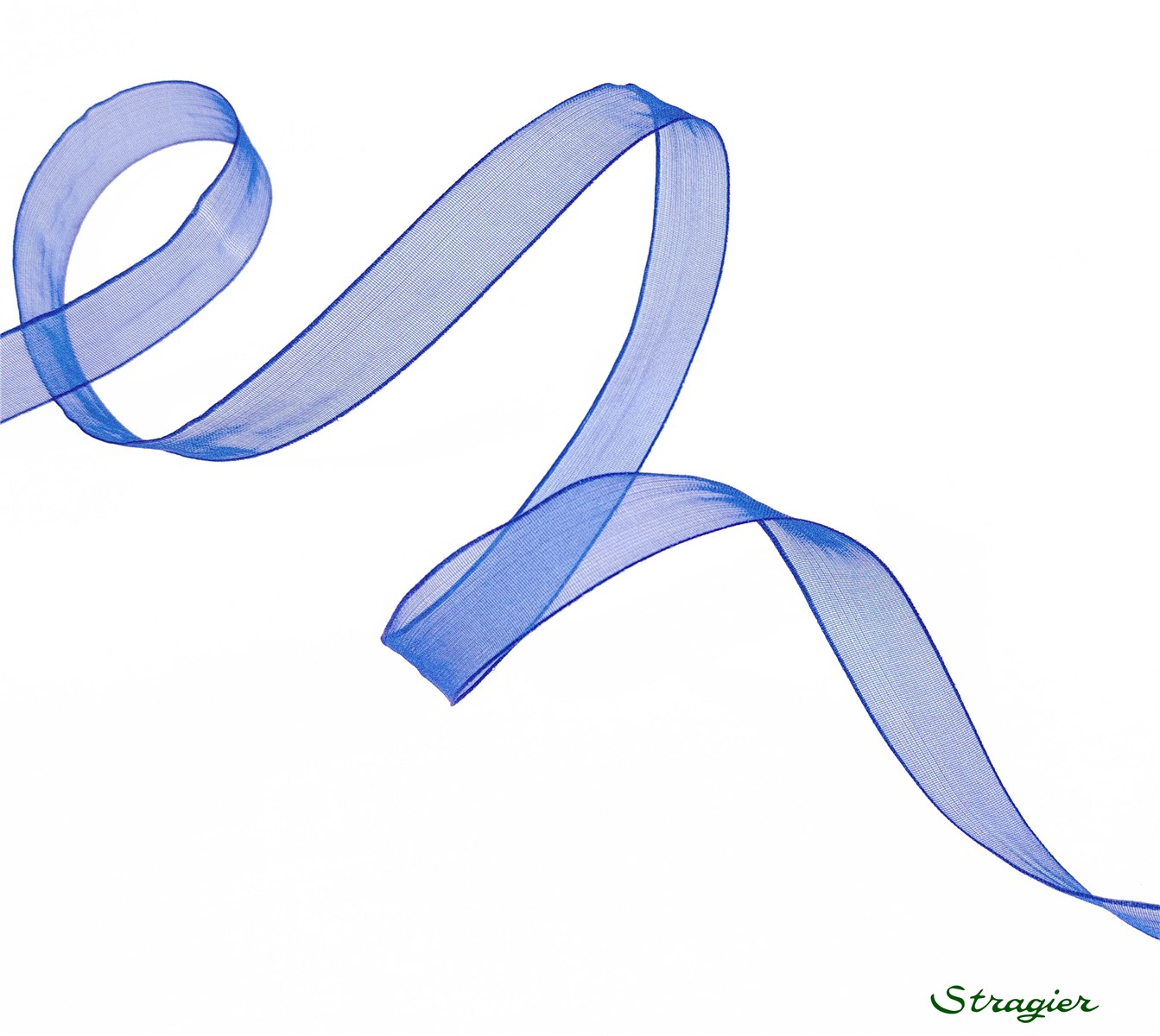 Organza Ribbon - Plain - Bleu Aviateur - 10 mm