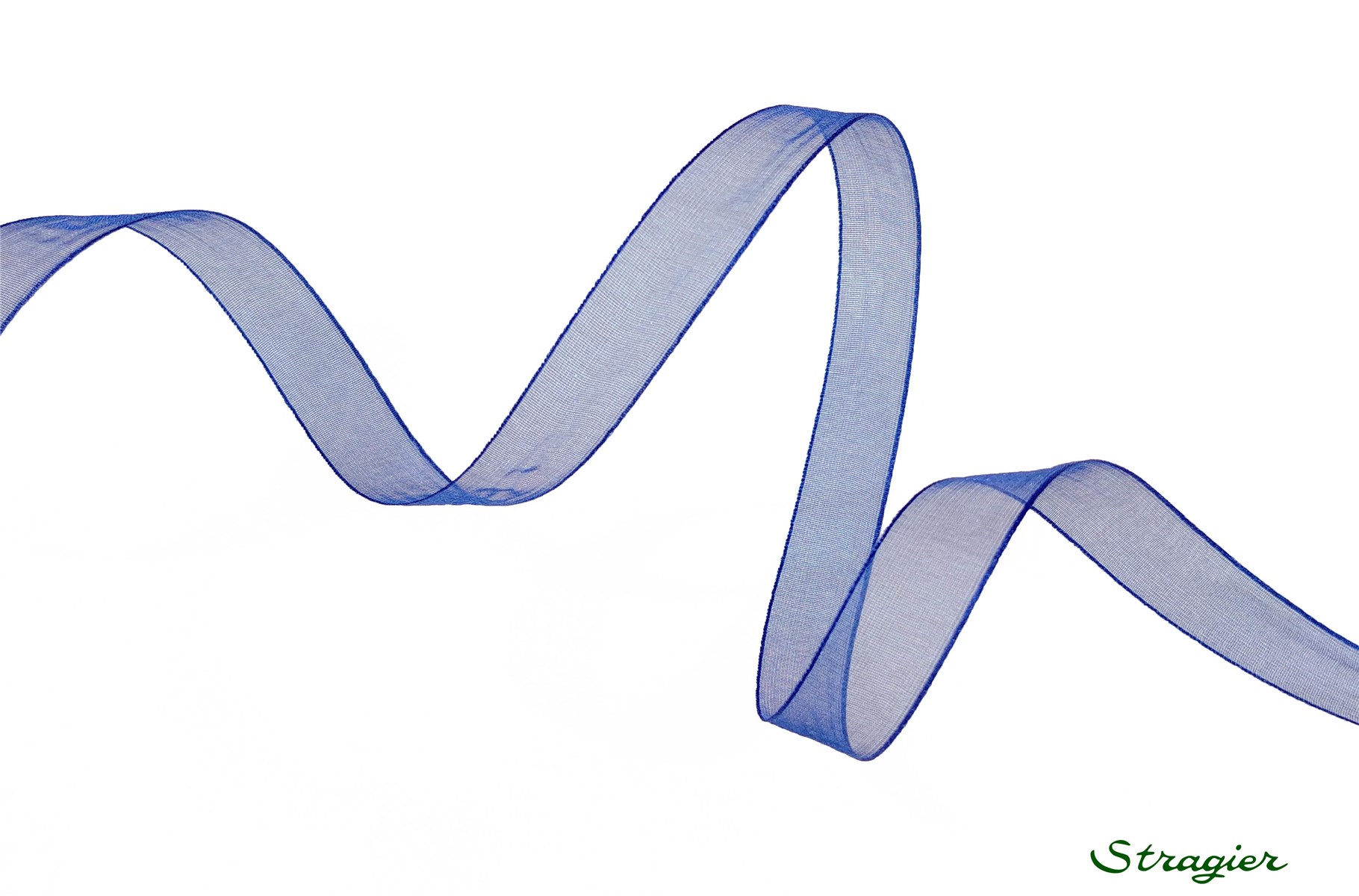 Organza Ribbon - Plain - Bleu - 10 mm