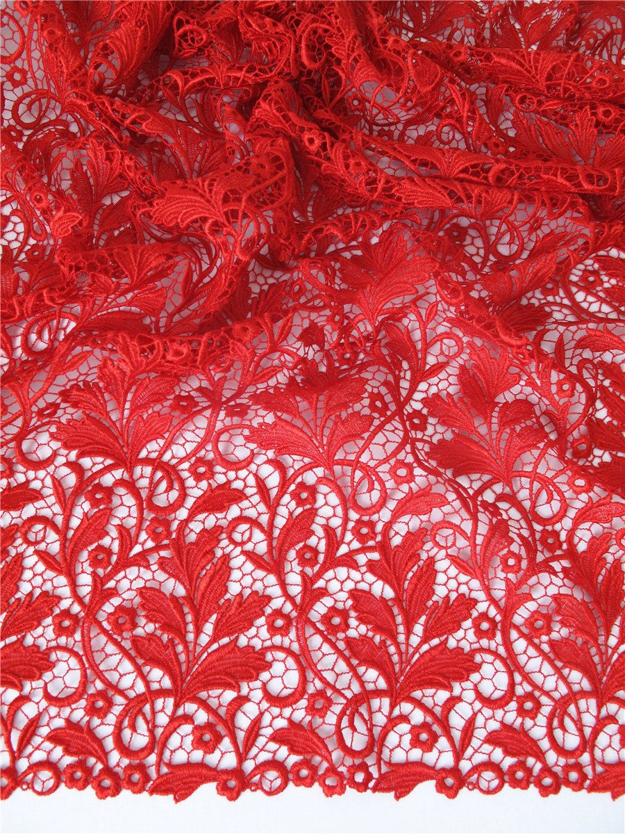 Guipure Lace - Magnoli - Rouge - 90 cm