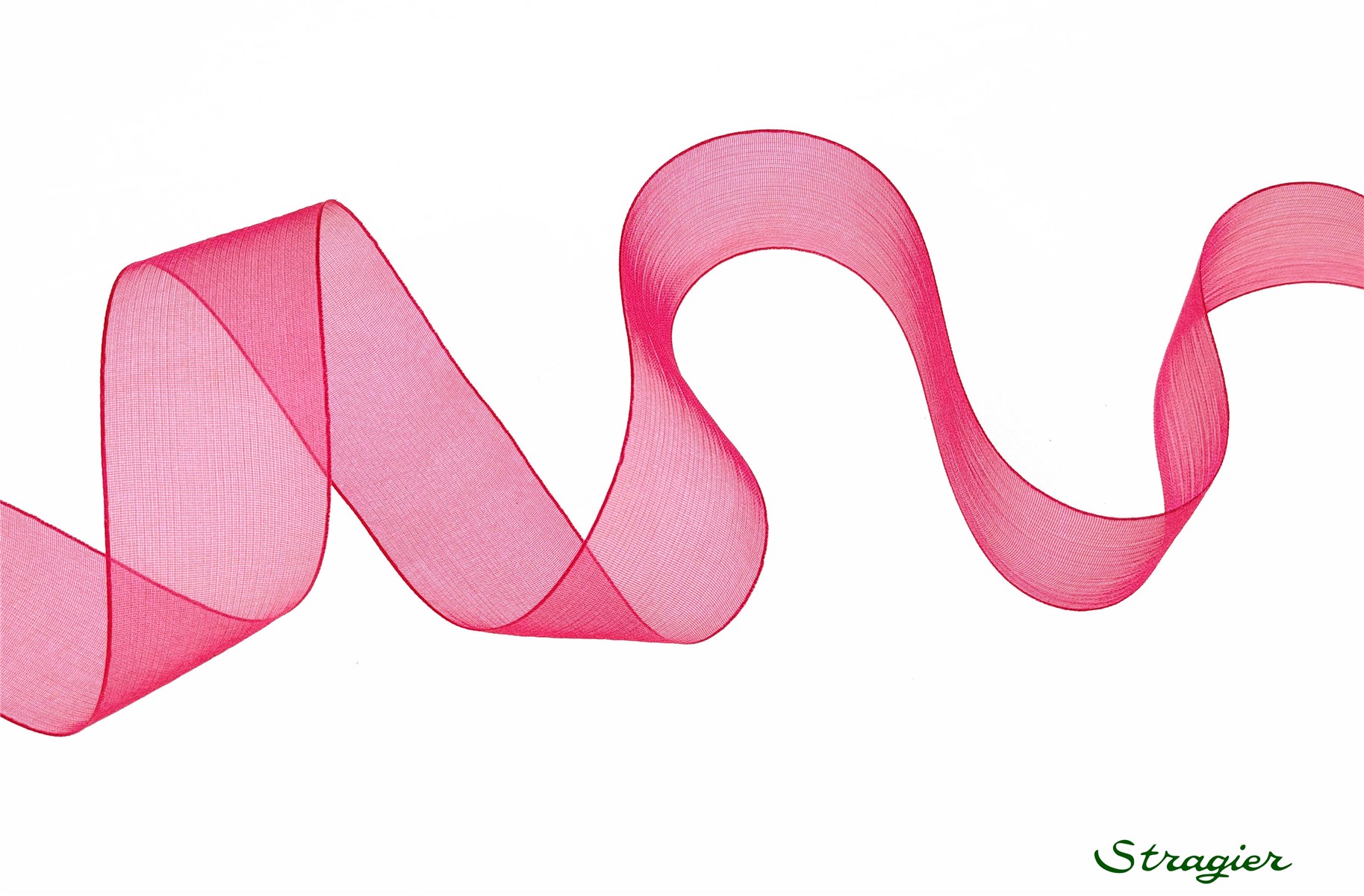 Organza Ribbon - Plain - Framboise - 25 mm