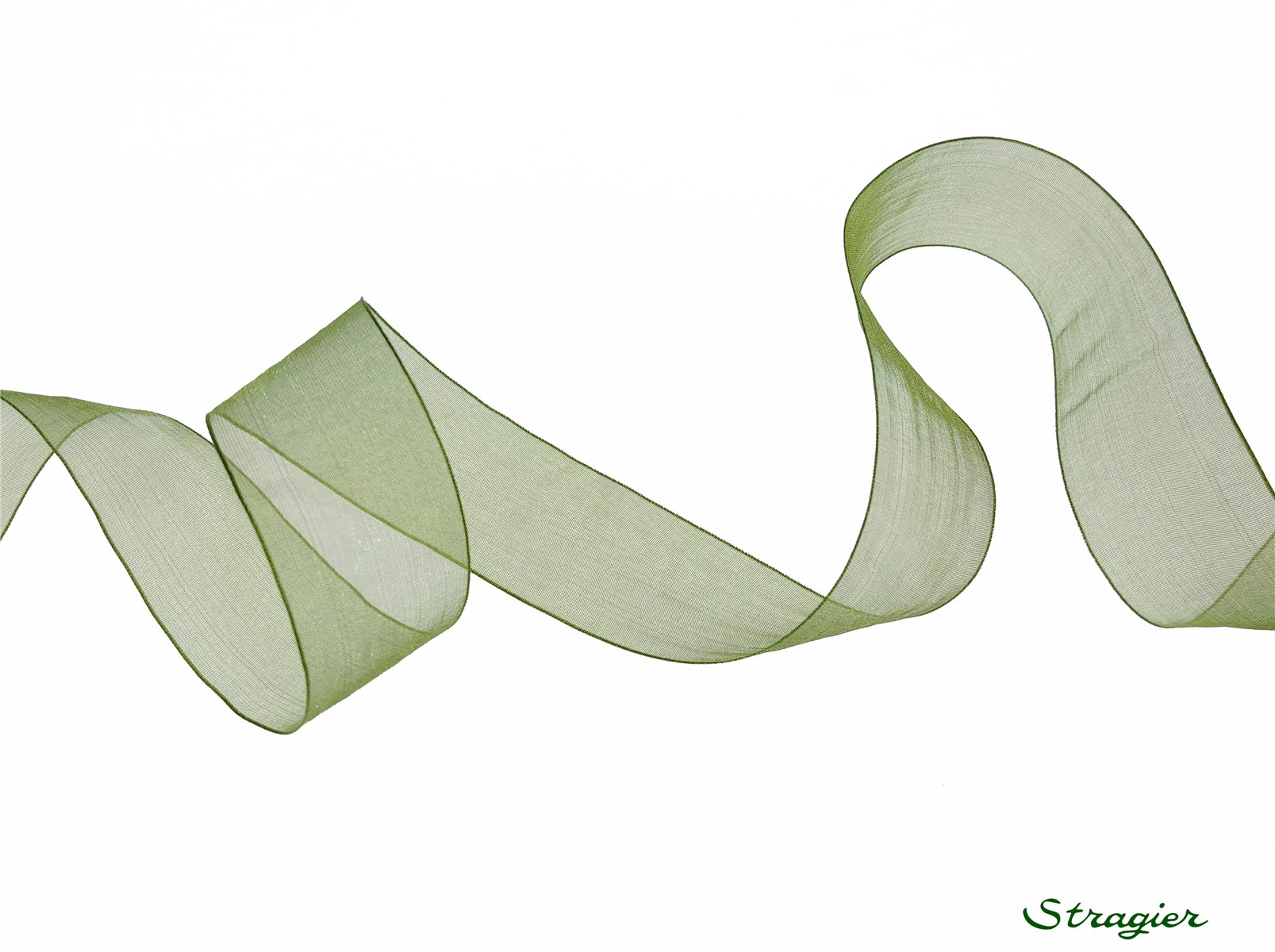 Organza Ribbon - Plain - Foret - 25 mm