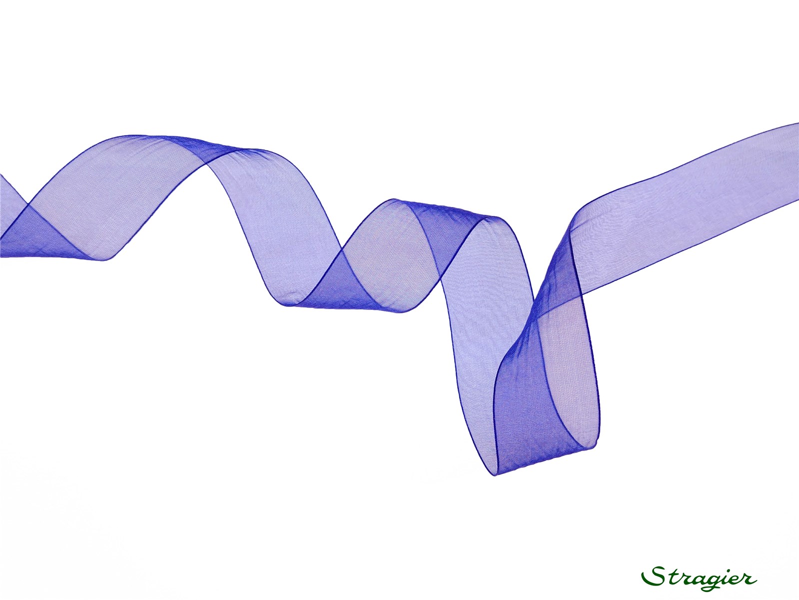 Organza Ribbon - Plain - Marine - 25 mm