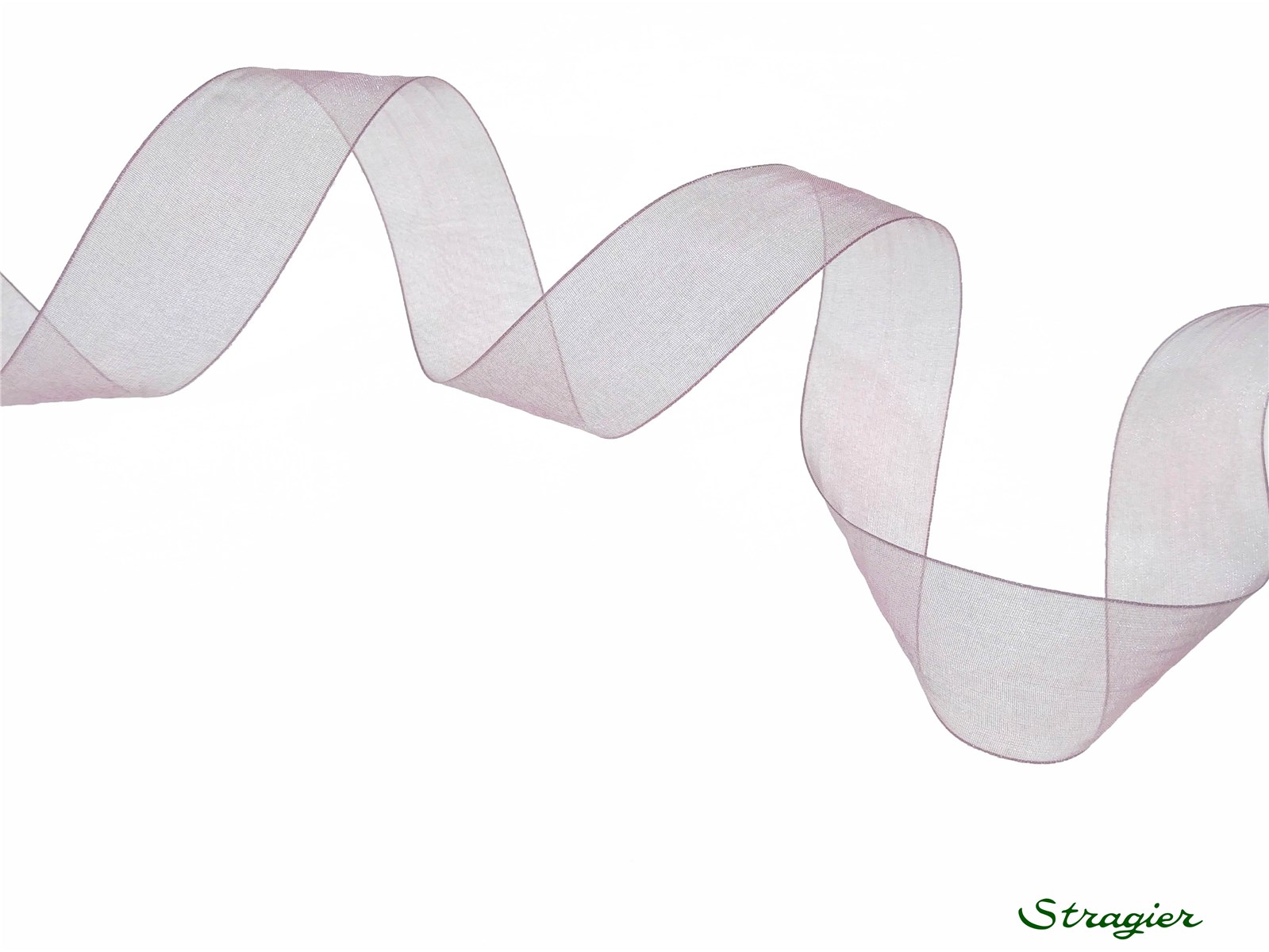 Ruban Mousseline - Uni - Vieux Rose - 25 mm