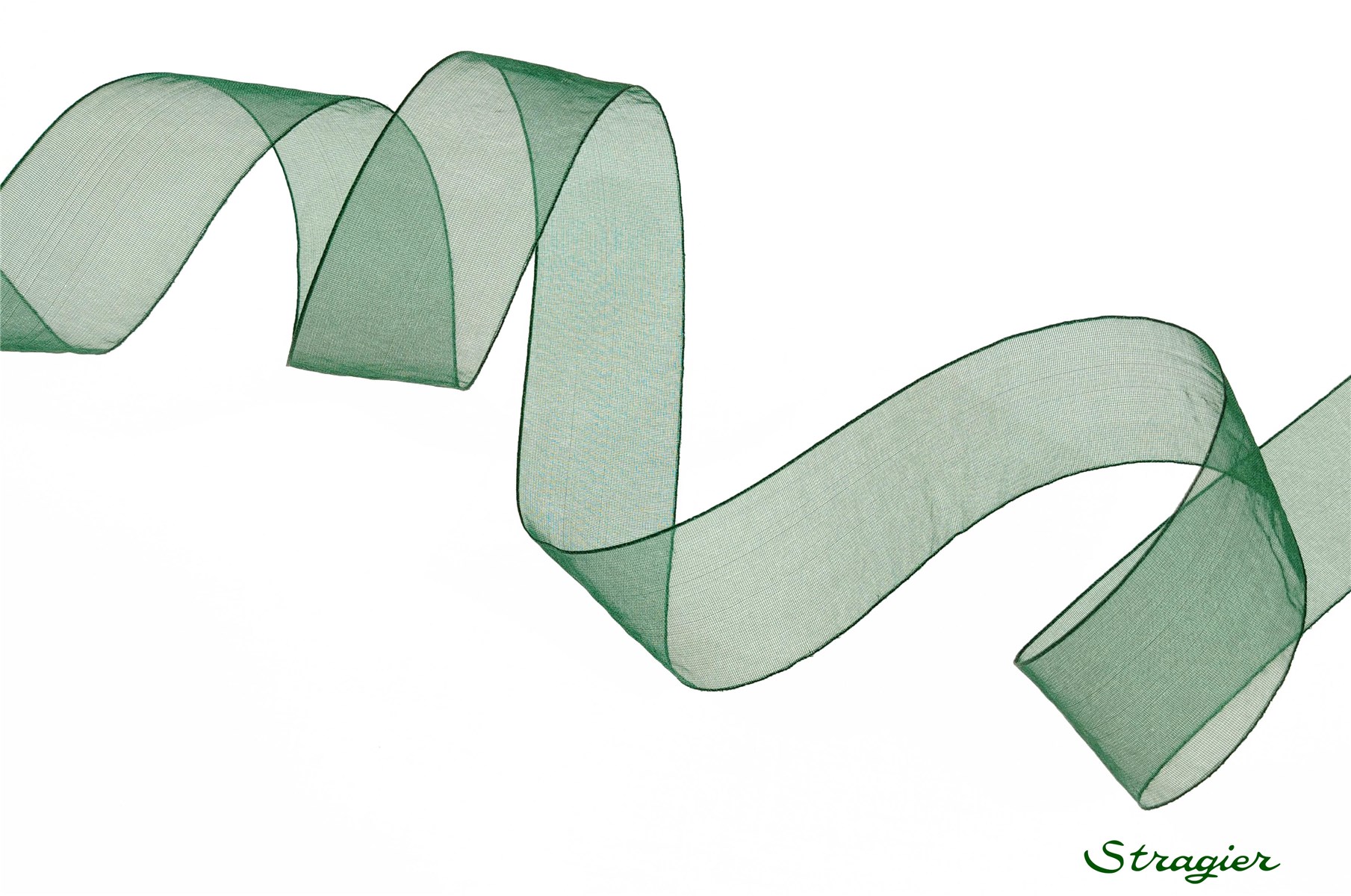 Organza Ribbon - Plain - Golf - 25 mm