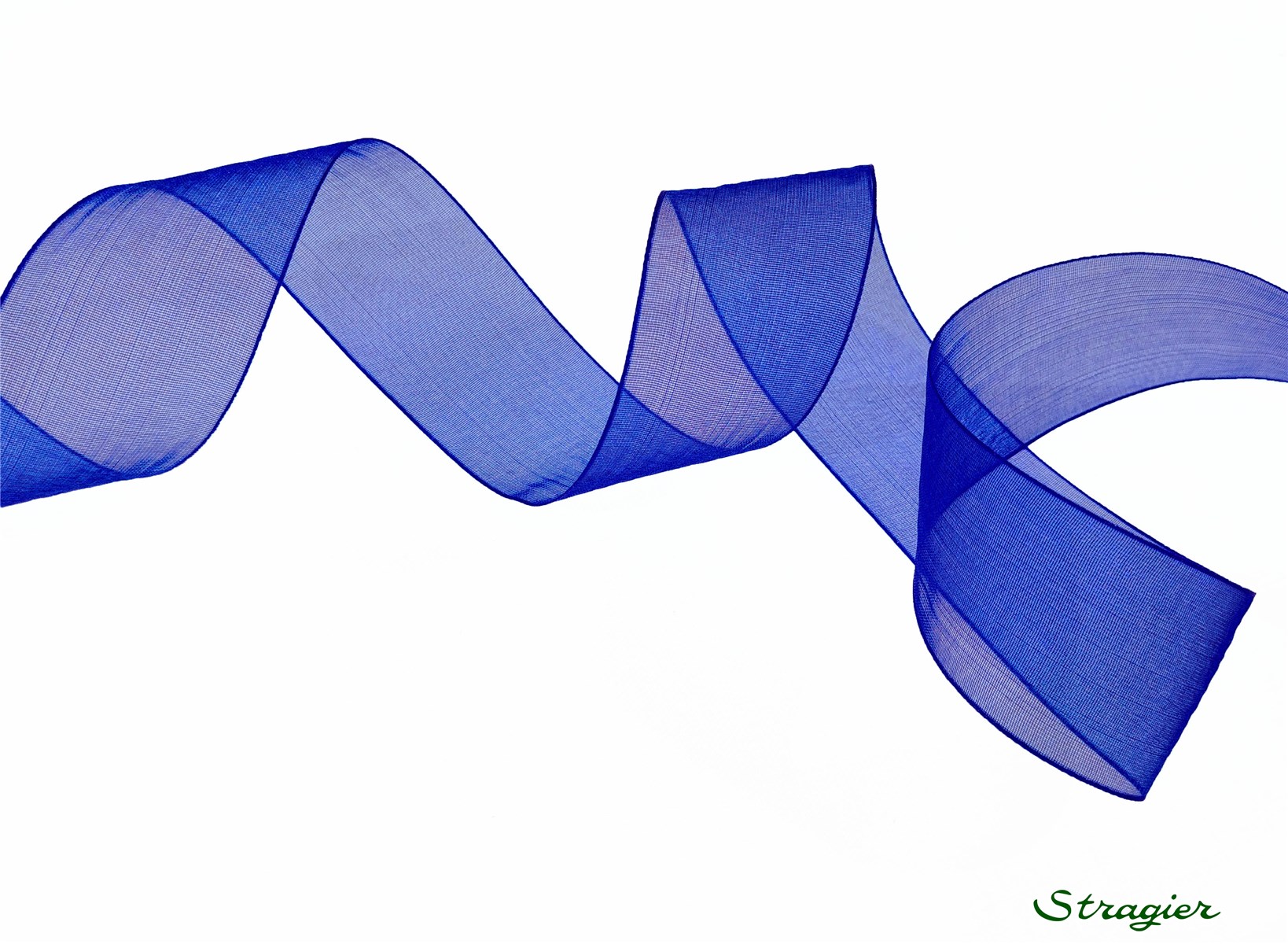 Organza Ribbon - Plain - Bleu Roi - 25 mm