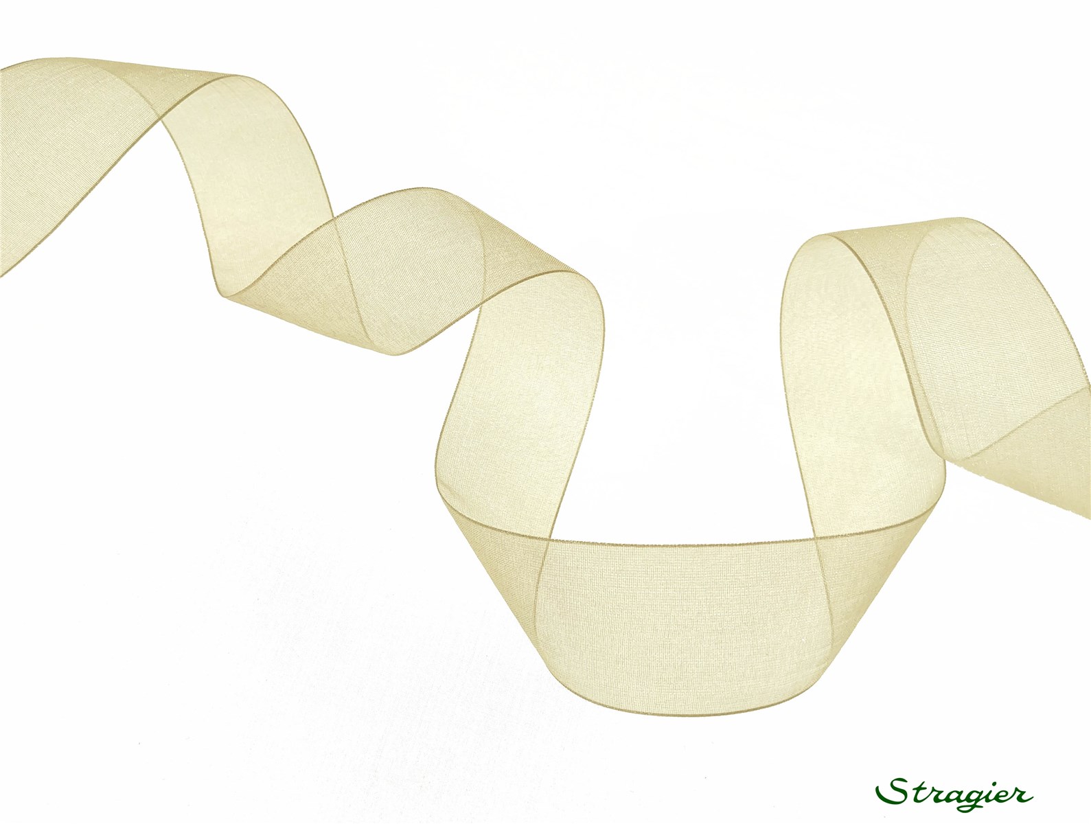 Organza Ribbon - Plain - Gris Perle - 25 mm