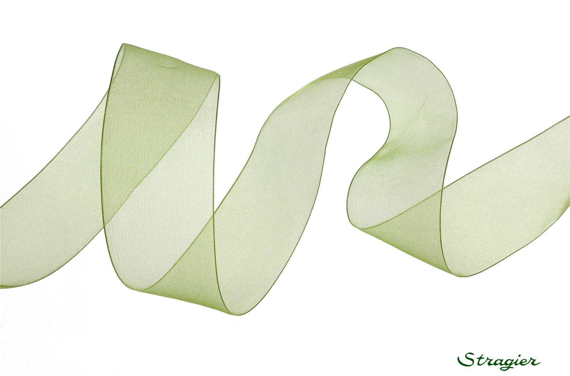 Ruban Mousseline - Uni - Foret - 38 mm