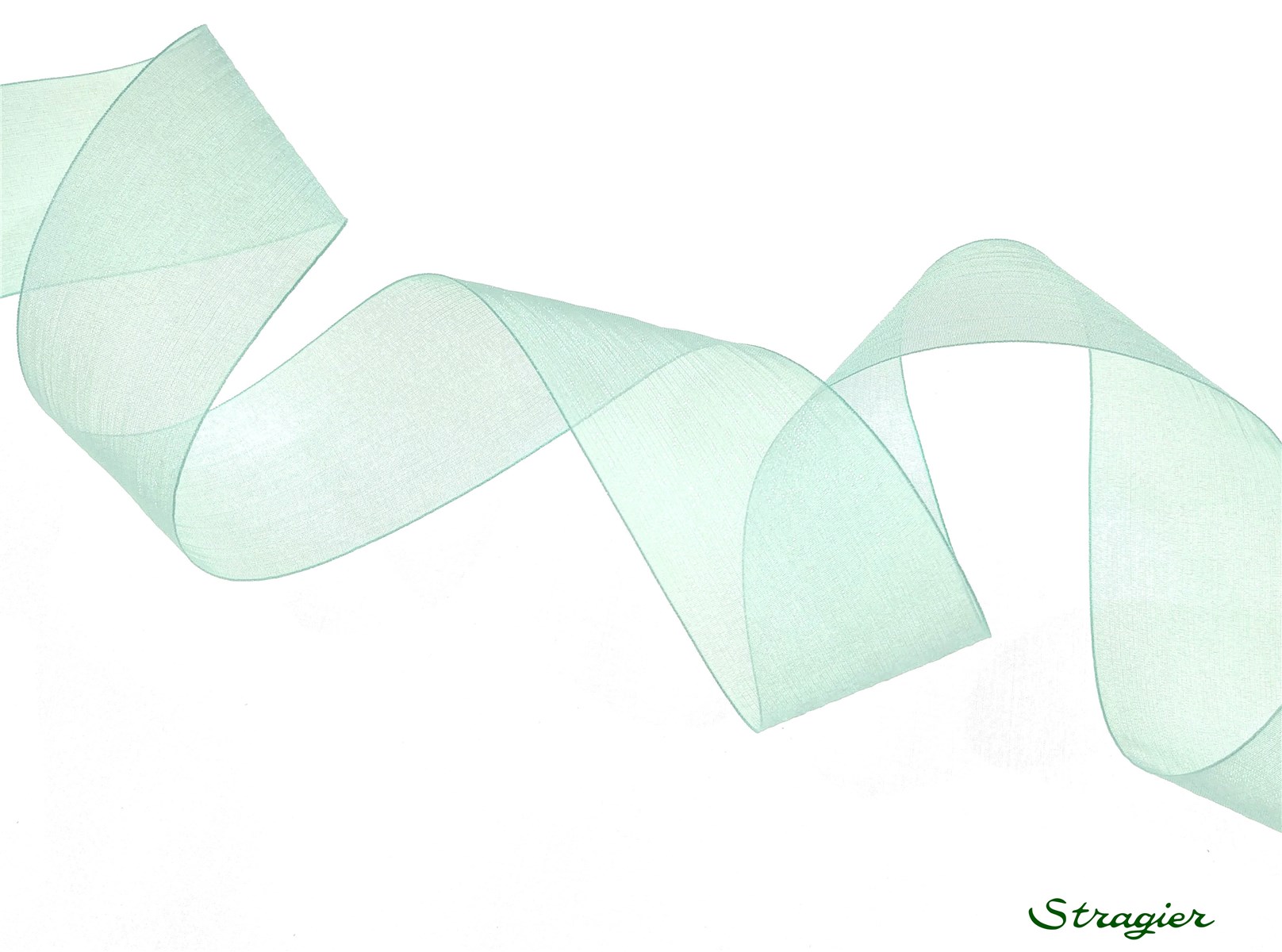 Ruban Mousseline - Uni - Menthe - 38 mm