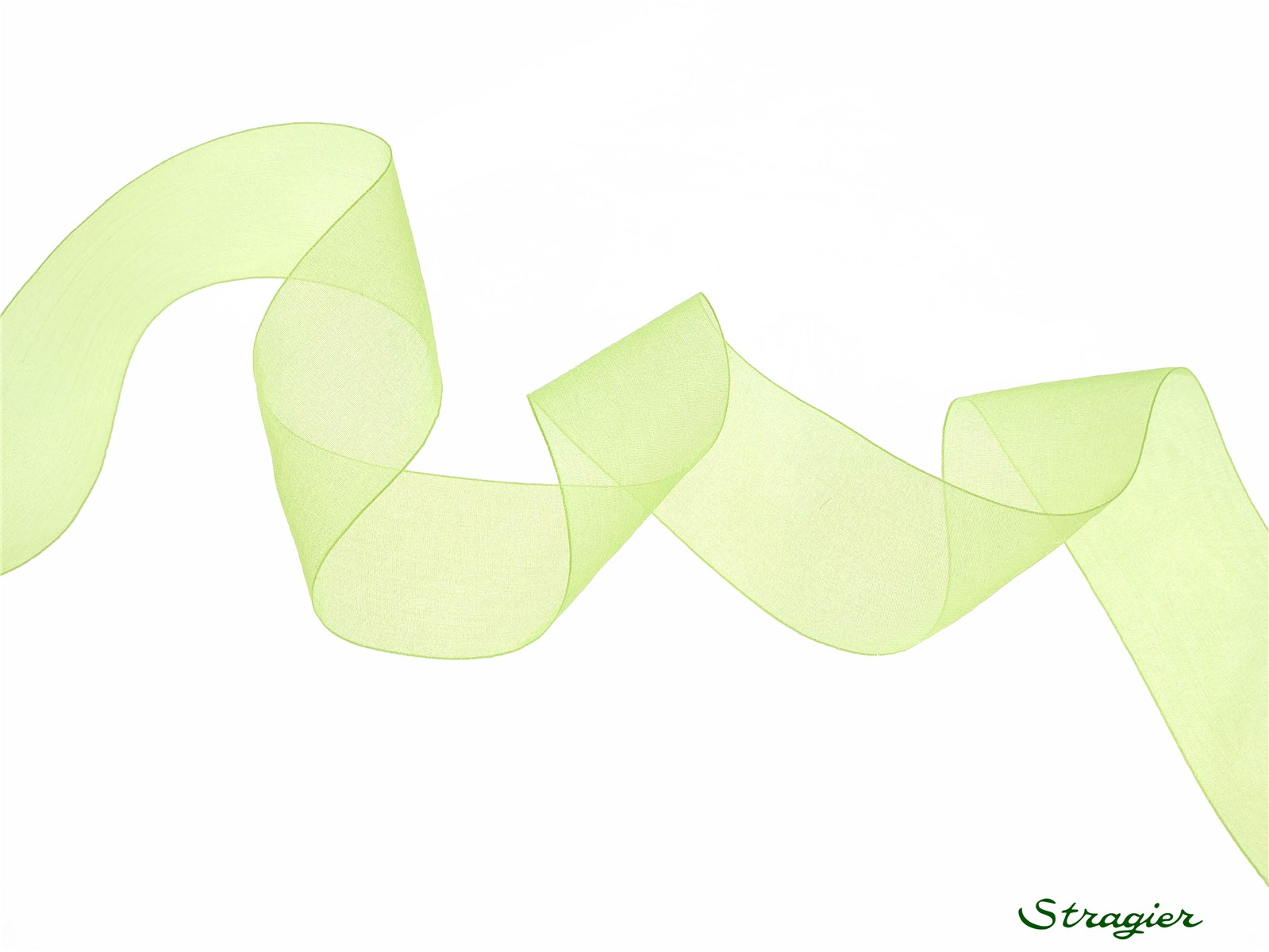 Ruban Mousseline - Uni - Lime - 38 mm