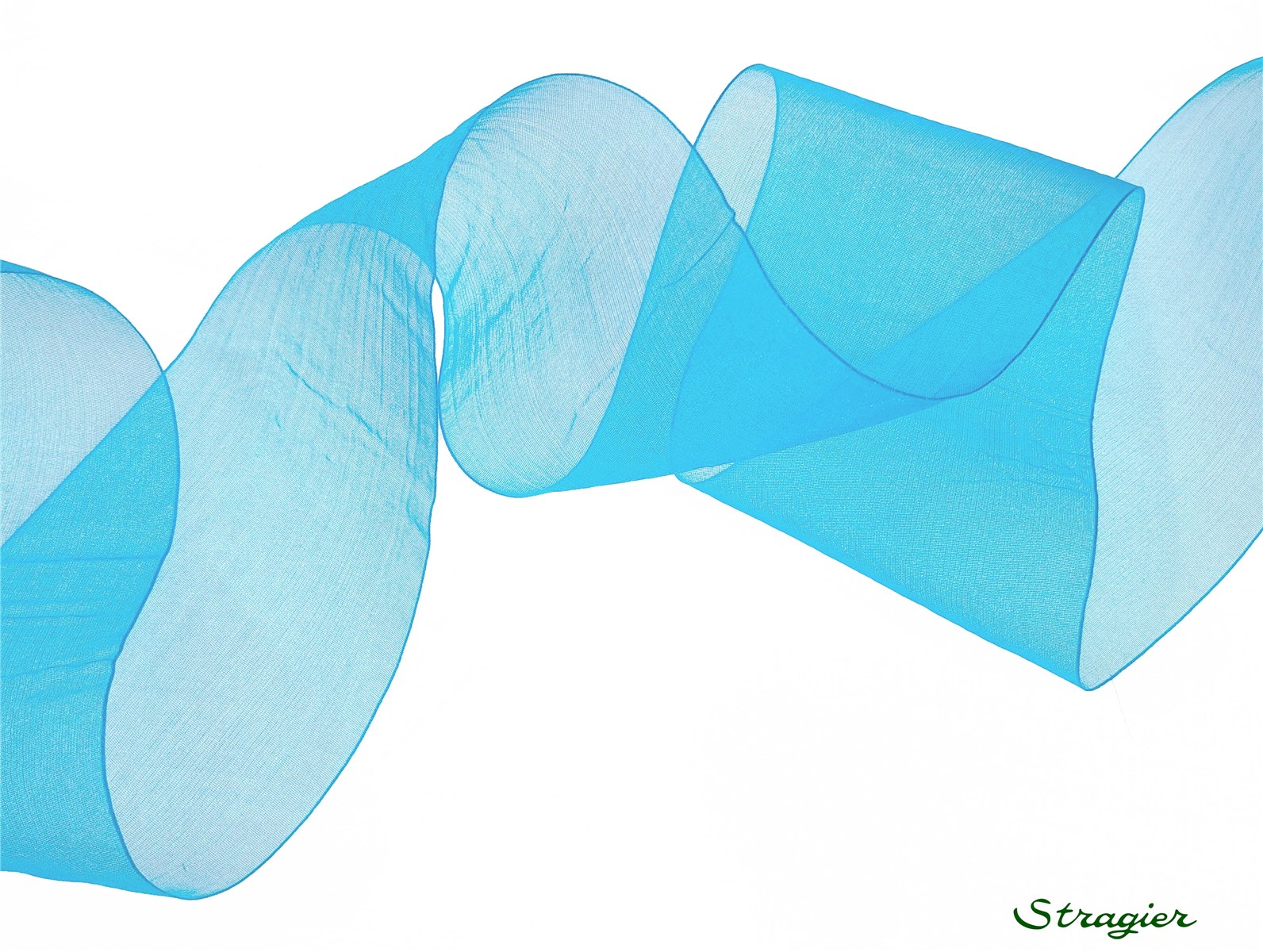 Ruban Mousseline - Uni - Turquoise - 66 mm