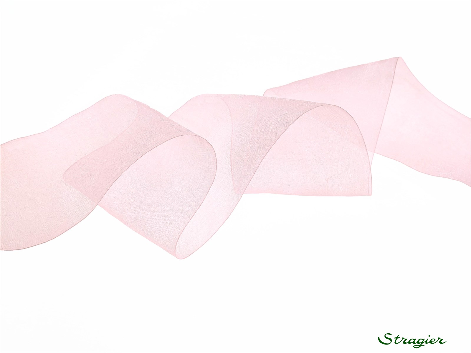 Ruban Mousseline - Uni - Rose Confetti - 66 mm