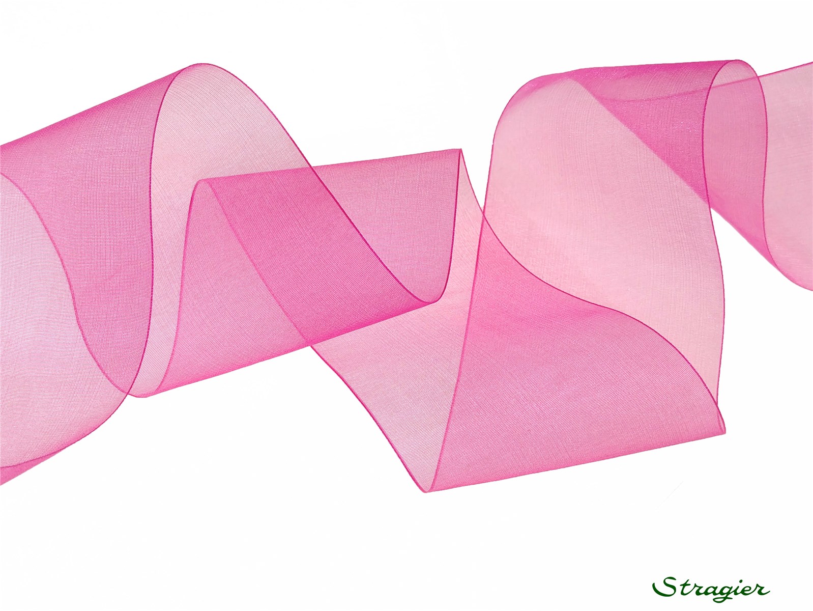 Ruban Mousseline - Uni - Fuchsia - 66 mm