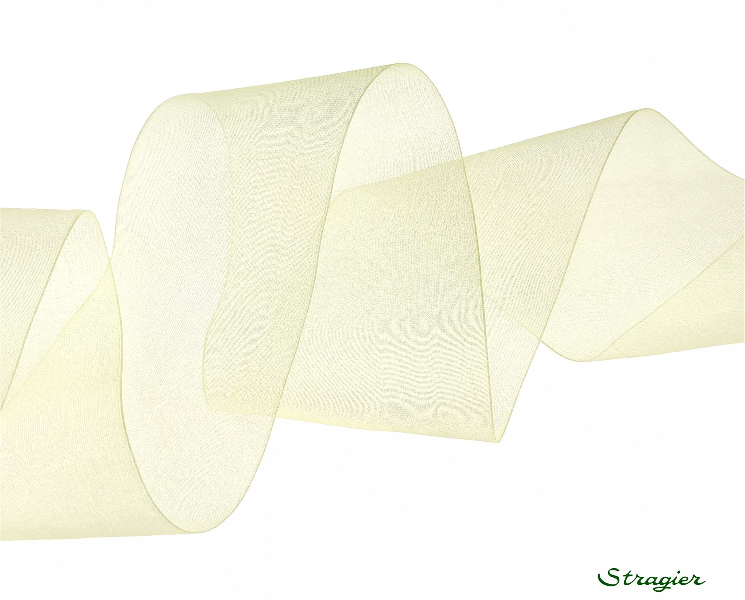 Ruban Mousseline - Uni - Jaune - 66 mm