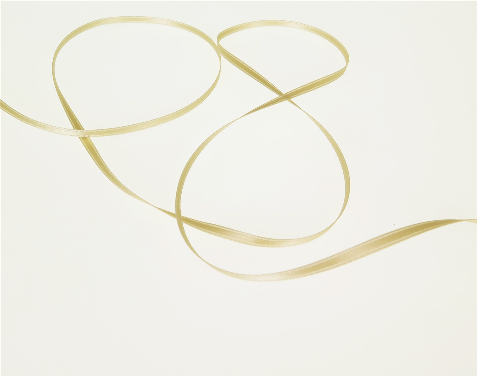 Double Face Satin Ribbon - Plain - 614 White Coffee - 3 mm