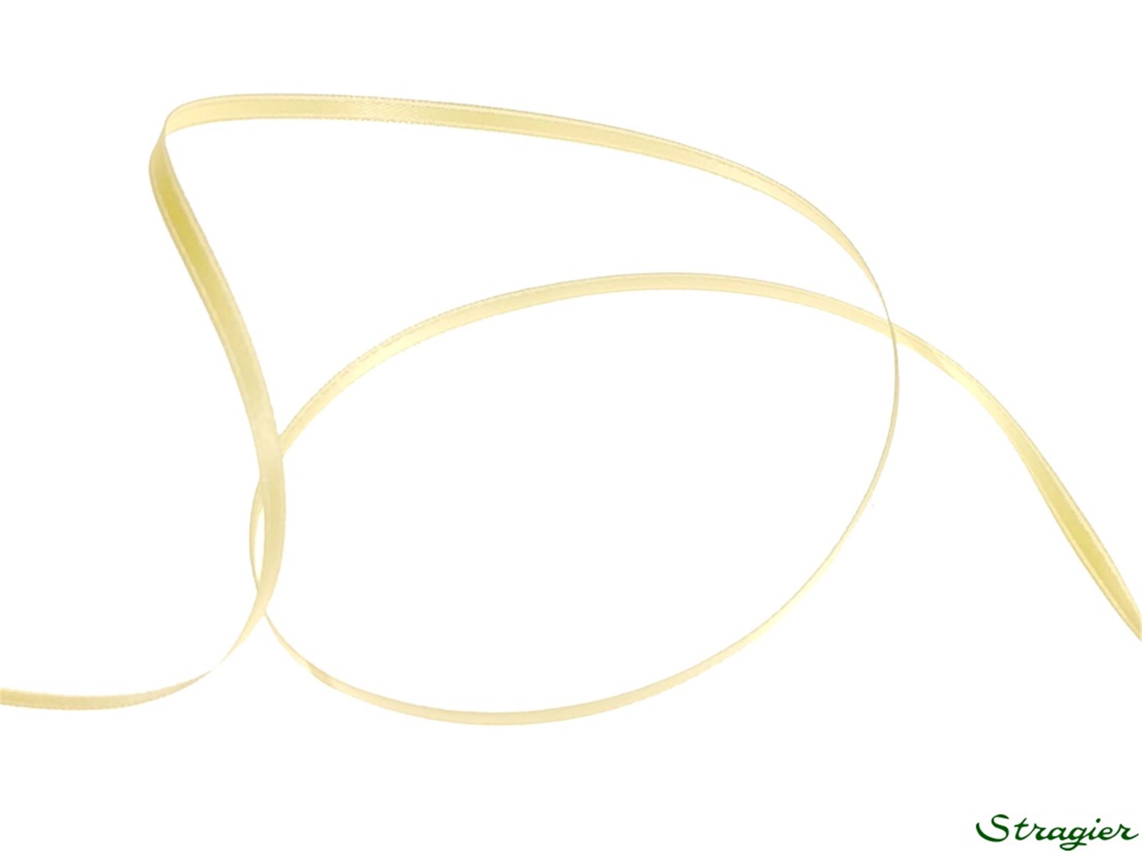 Ruban Satin double face - uni - 07 Banane - 3 mm