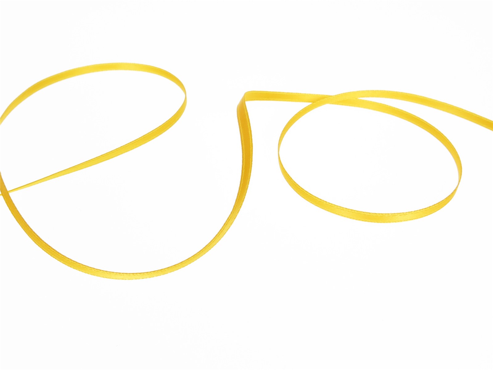 Ruban Satin double face - uni - 26 Jaune - 3 mm