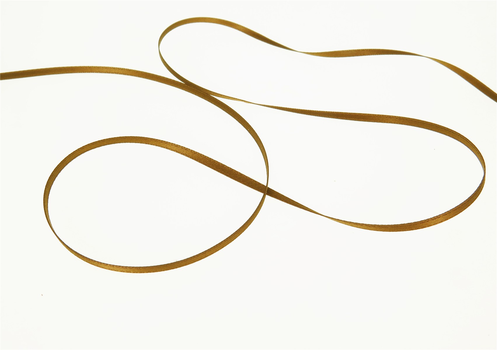 Double Face Satin Ribbon - Plain - 95 Messing - 3 mm