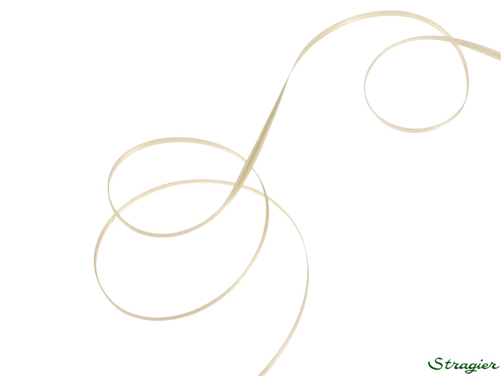 Double Face Satin Ribbon - Plain - 09 Crème - 3 mm