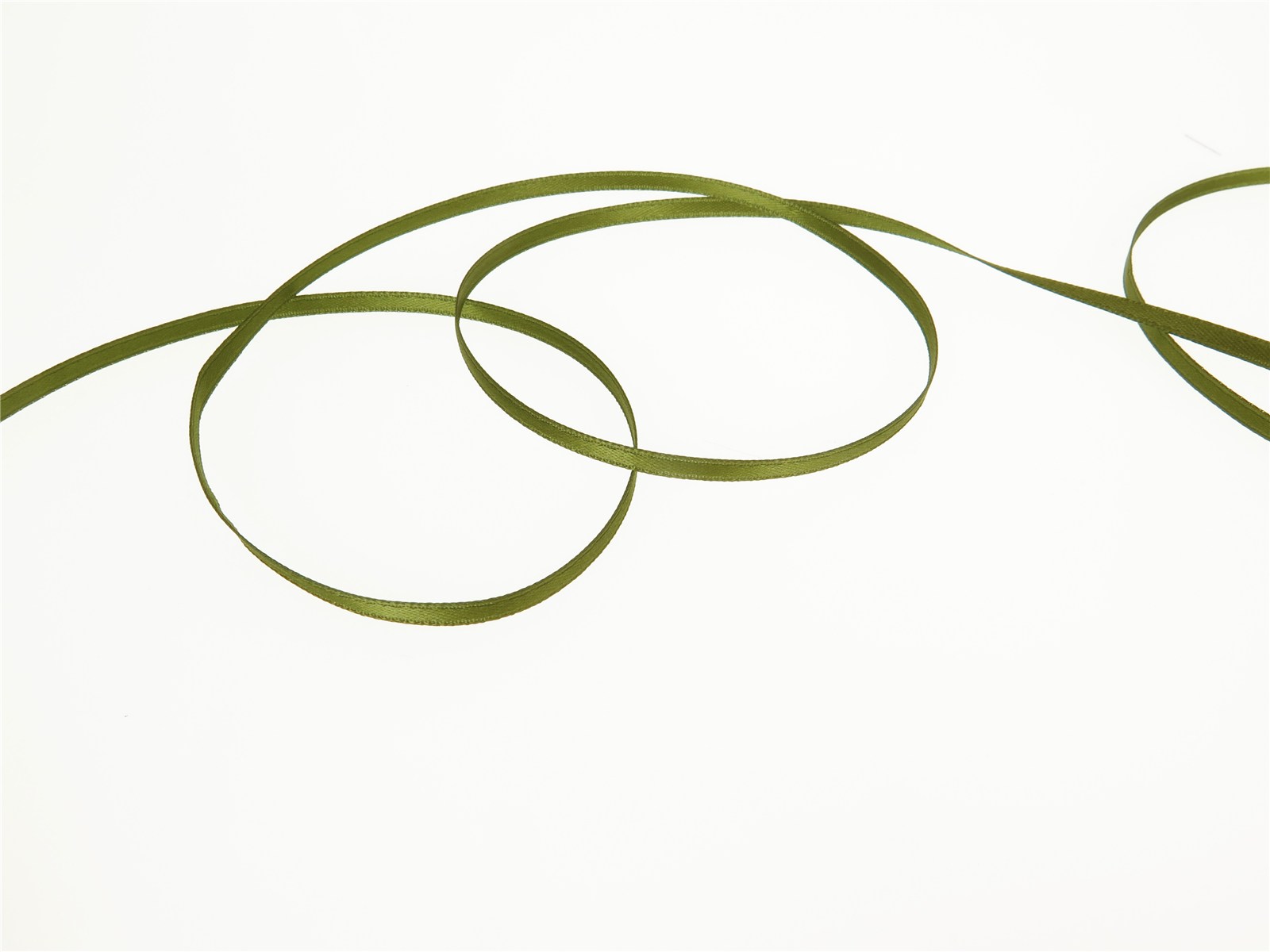 Double Face Satin Ribbon - Plain - 80 Loden - 3 mm