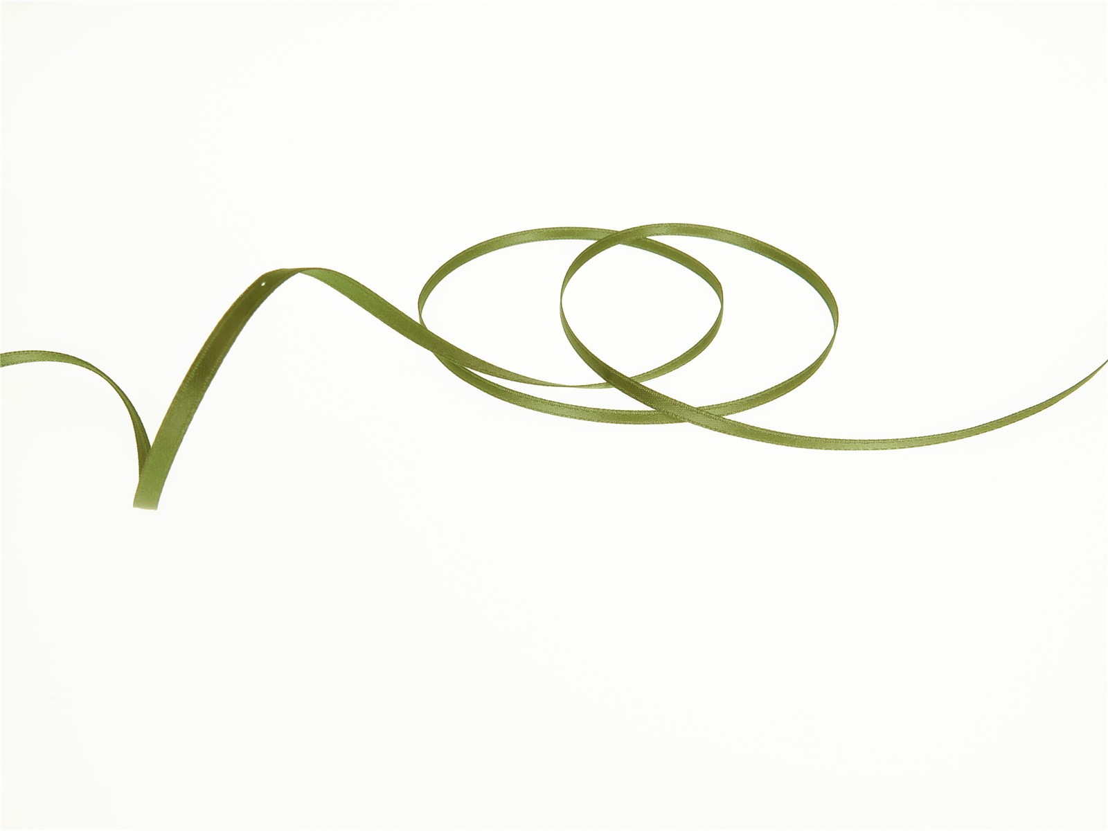 Ruban Satin double face - uni - 893 Olive - 3 mm