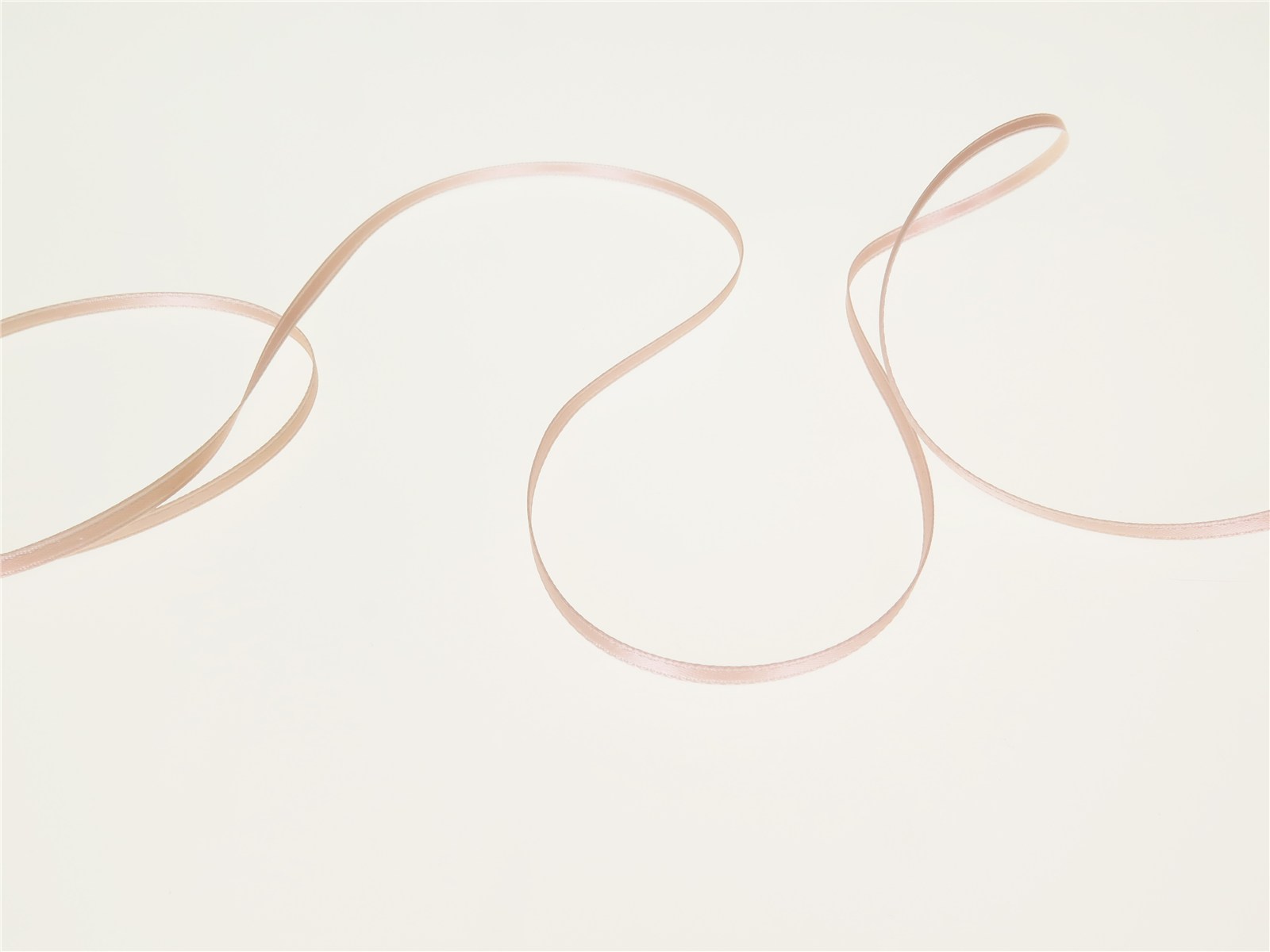 Double Face Satin Ribbon - Plain - 61 Peche - 3 mm