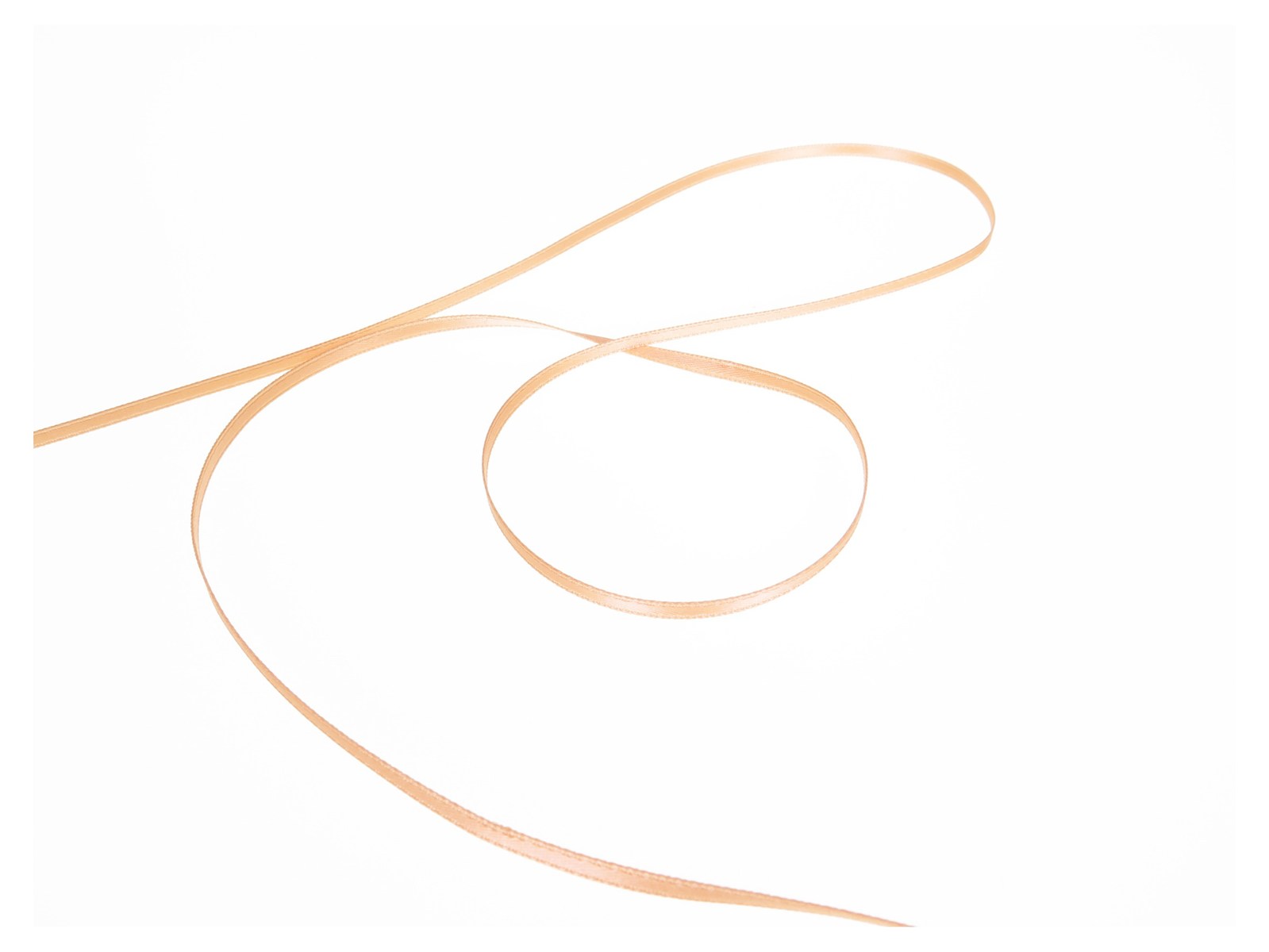 Ruban Satin double face - uni - 301 Abricot - 3 mm