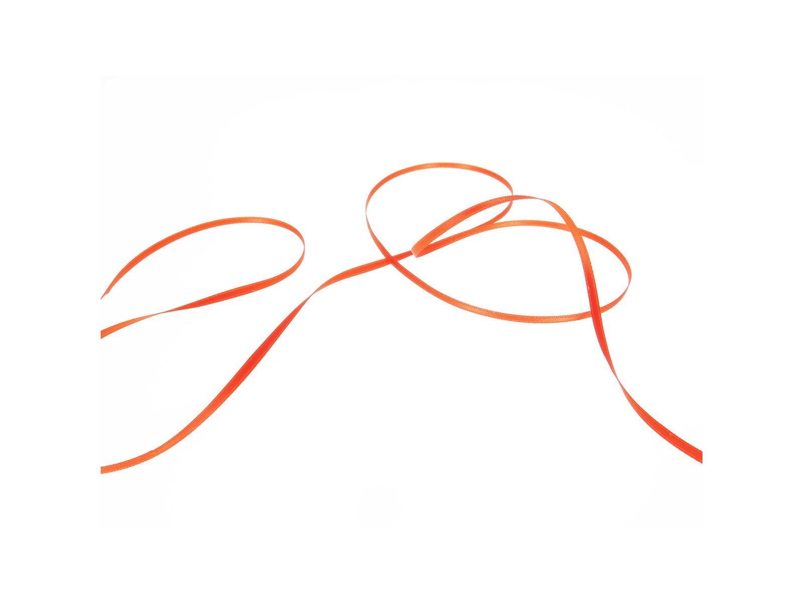 Ruban Satin double face - uni - 79 Orange - 3 mm