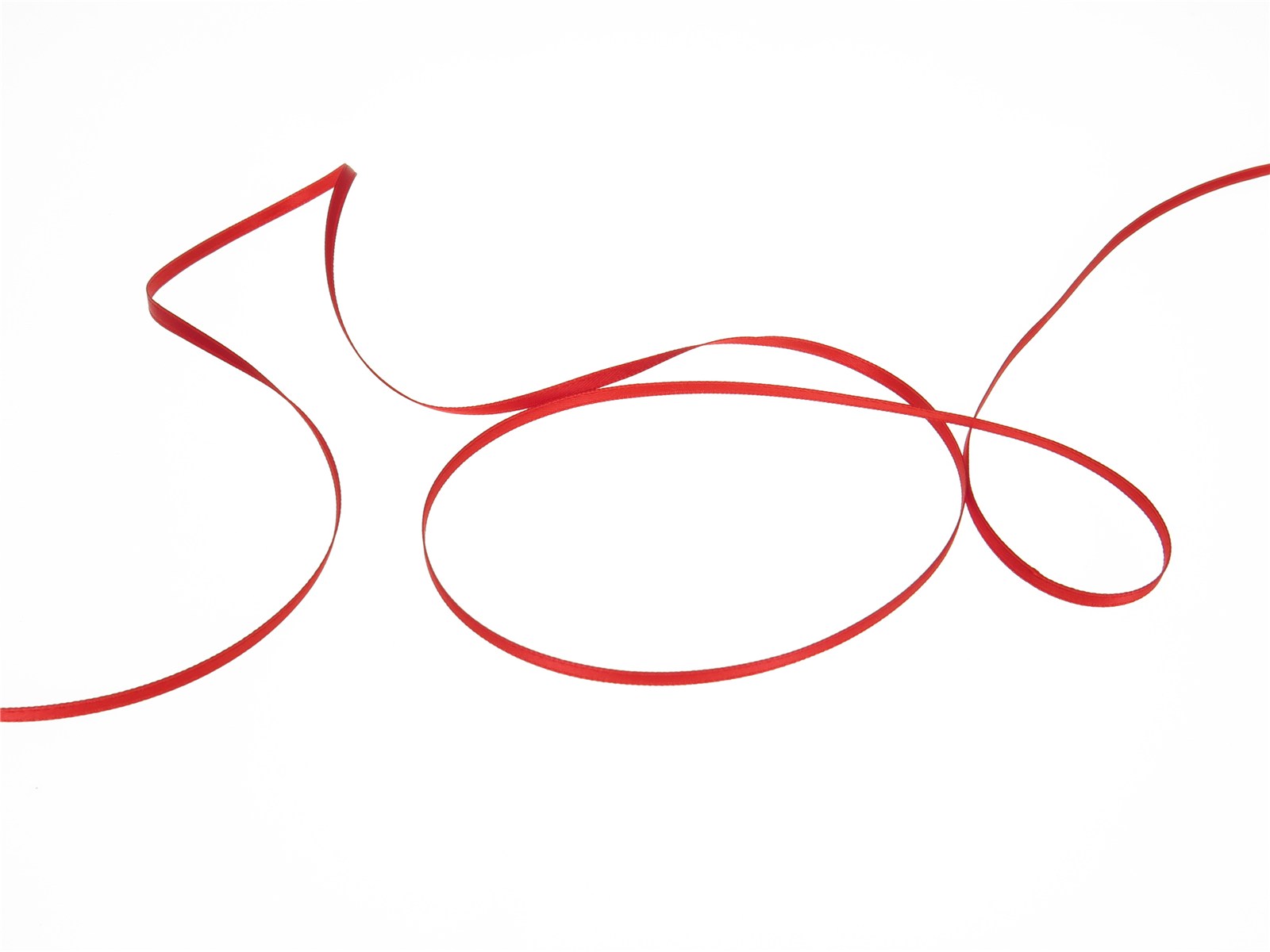 Double Face Satin Ribbon - Plain - 25 Flame - 3 mm