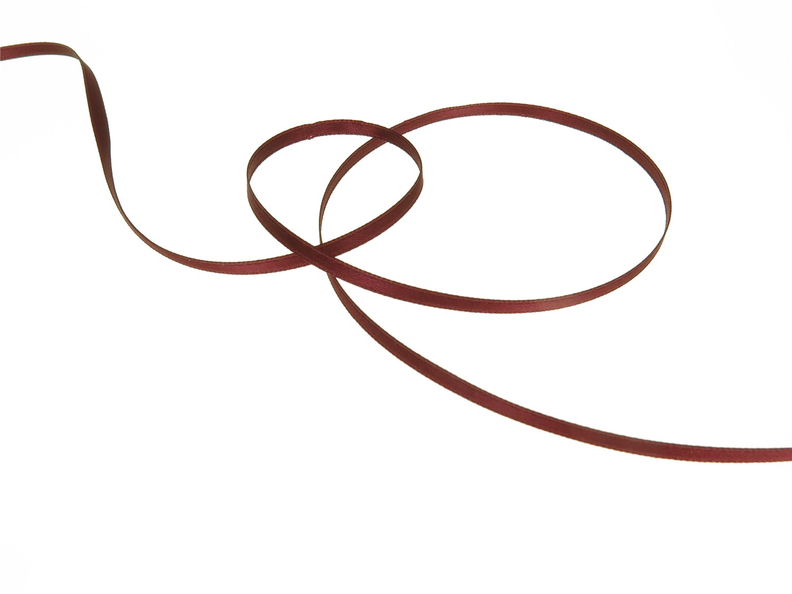 Double Face Satin Ribbon - Plain - 357 Dark Ruby - 3 mm