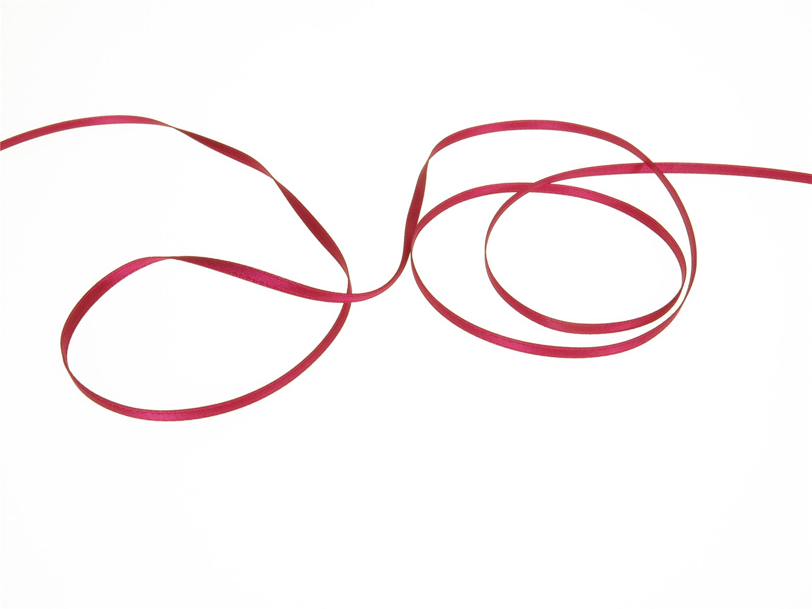 Double Face Satin Ribbon - Plain - 91 Fuchsia - 3 mm