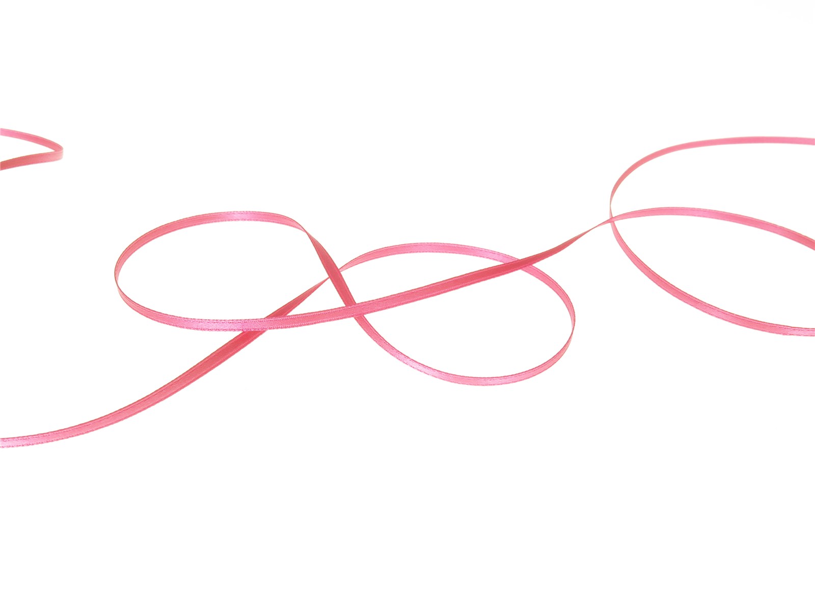 Double Face Satin Ribbon - Plain - 62 Shocking - 3 mm