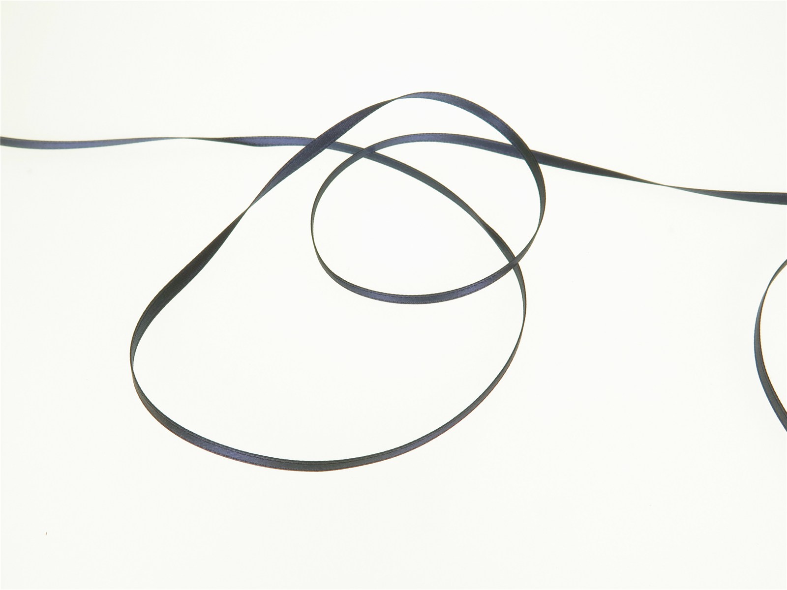 Double Face Satin Ribbon - Plain - 59 Bleu de Prune - 3 mm