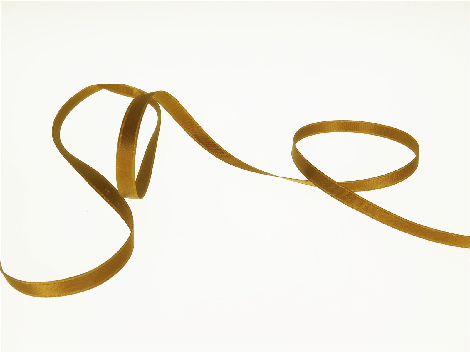 Double Face Satin Ribbon - Plain - 95 Messing - 6 mm