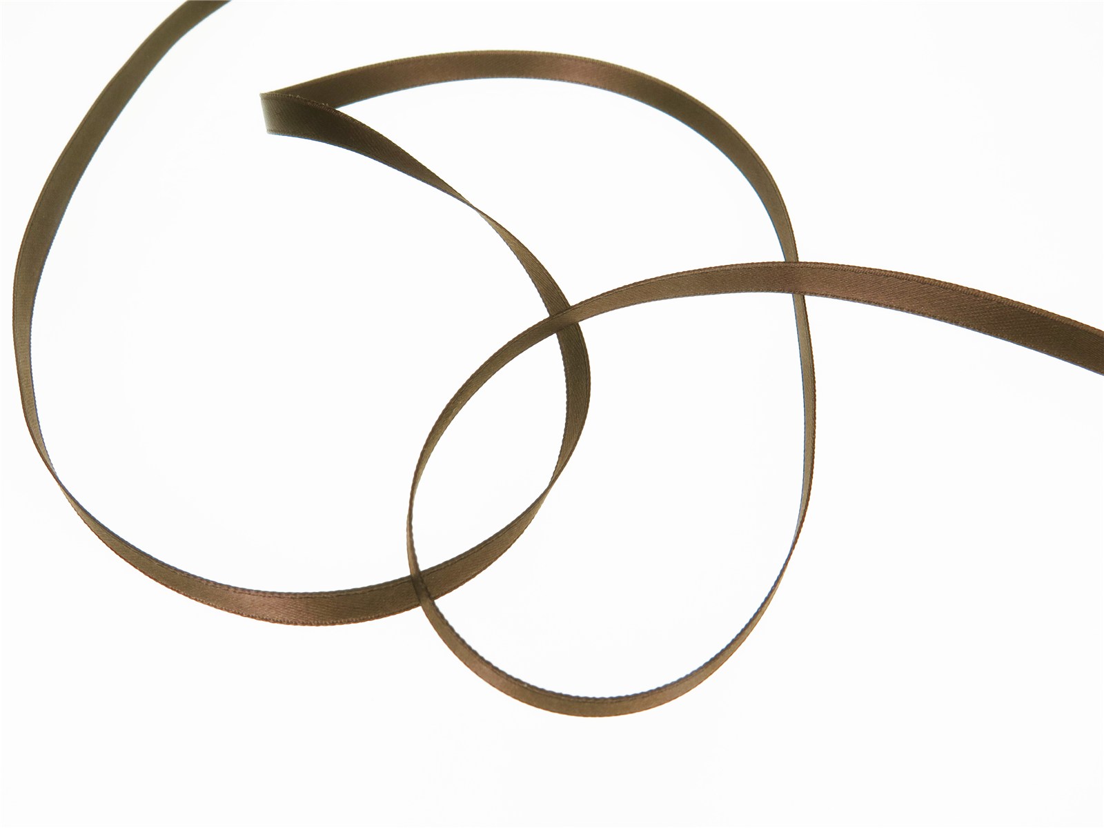 Double Face Satin Ribbon - Plain - 35 Brun - 6 mm