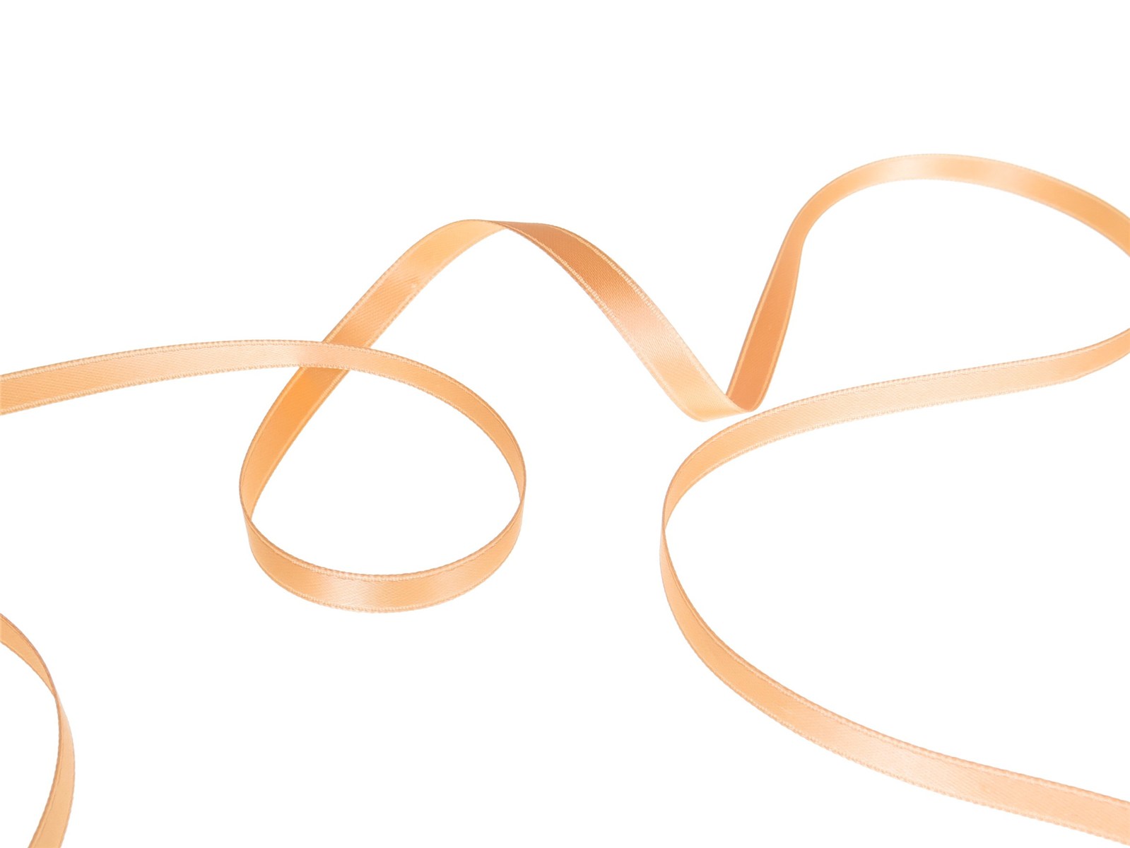 Double Face Satin Ribbon - Plain - 301 Abricot - 6 mm