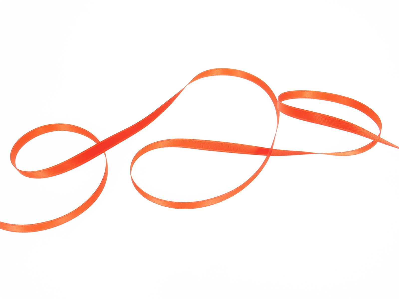 Double Face Satin Ribbon - Plain - 79 Orange - 6 mm