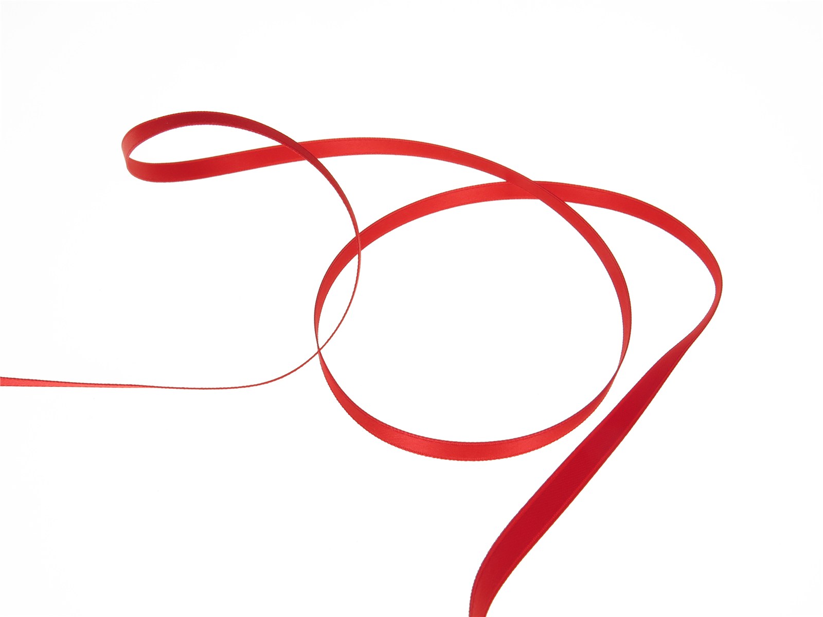 Double Face Satin Ribbon - Plain - 25 Flame - 6 mm