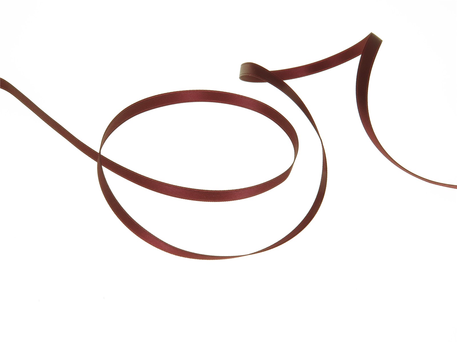 Double Face Satin Ribbon - Plain - 357 Dark Ruby - 6 mm