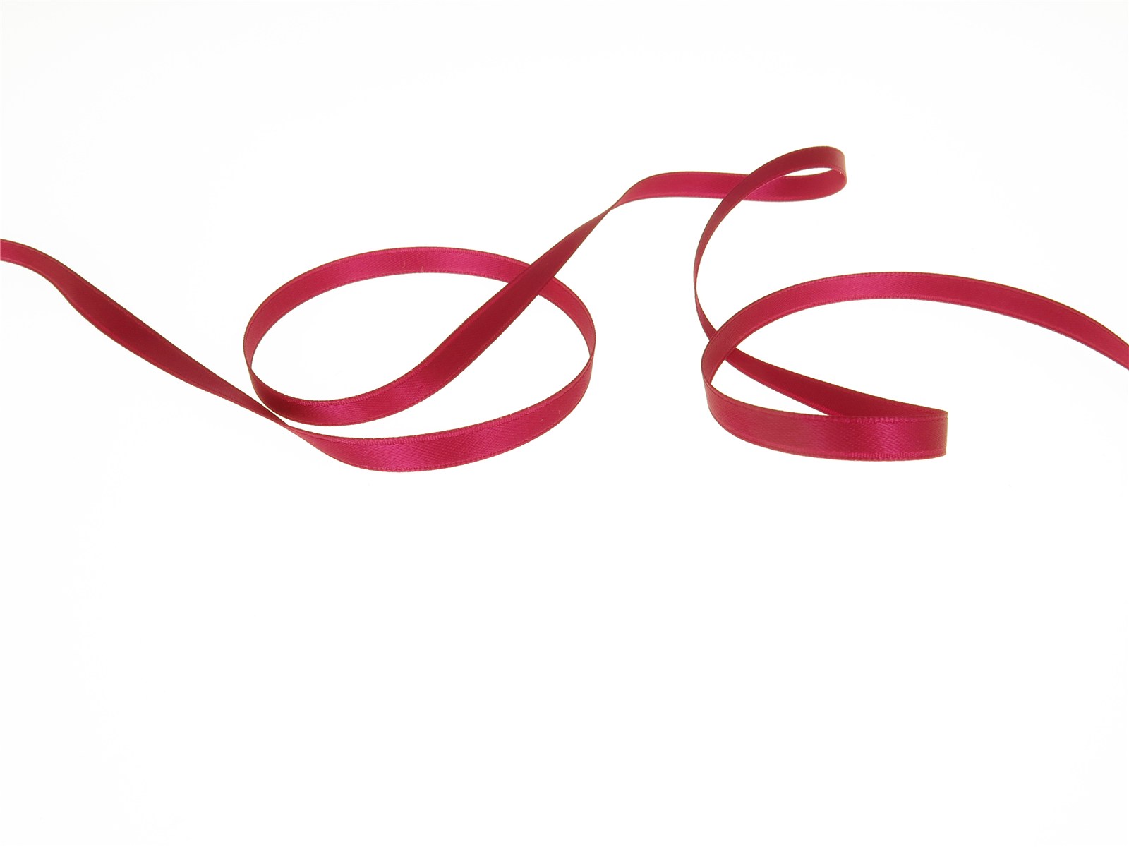 Double Face Satin Ribbon - Plain - 91 Fuchsia - 6 mm
