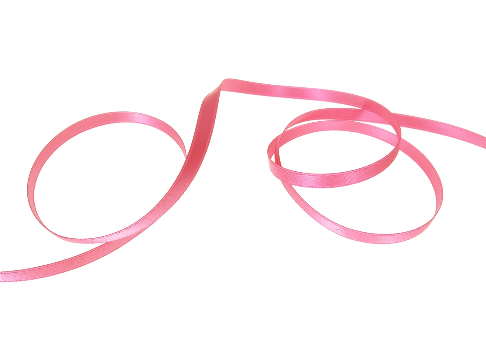 Double Face Satin Ribbon - Plain - 62 Shocking - 6 mm