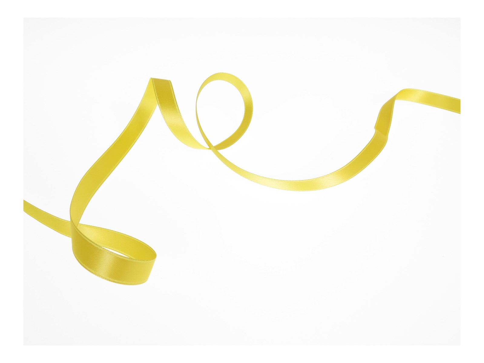 Ruban Satin double face - uni - 26 Jaune - 10 mm