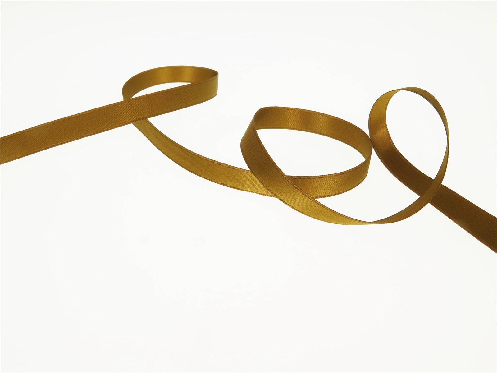 Double Face Satin Ribbon - Plain - 95 Messing - 10 mm