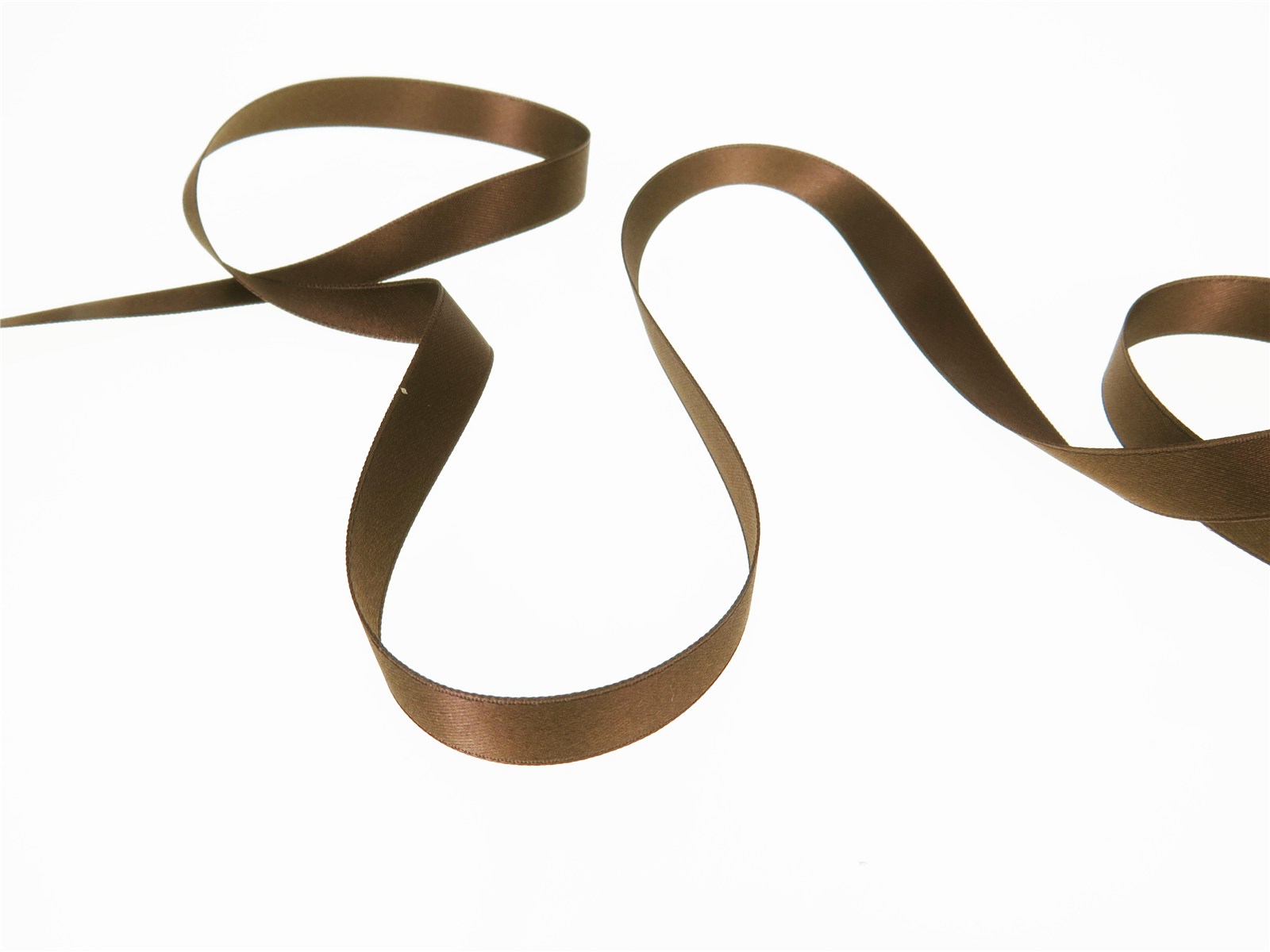 Double Face Satin Ribbon - Plain - 35 Brun - 10 mm