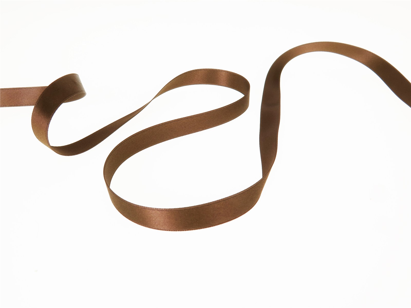 Ruban Satin double face - uni - 667 Marron - 10 mm