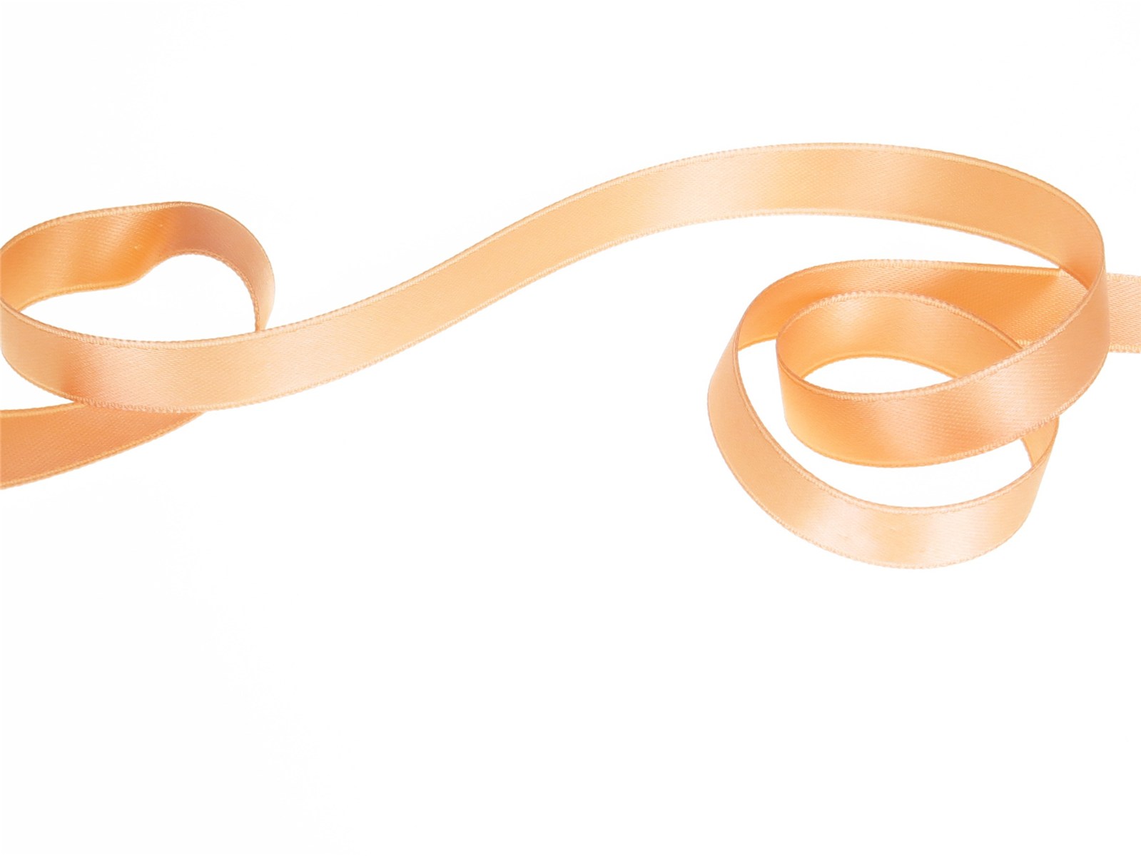 Double Face Satin Ribbon - Plain - 301 Abricot - 10 mm